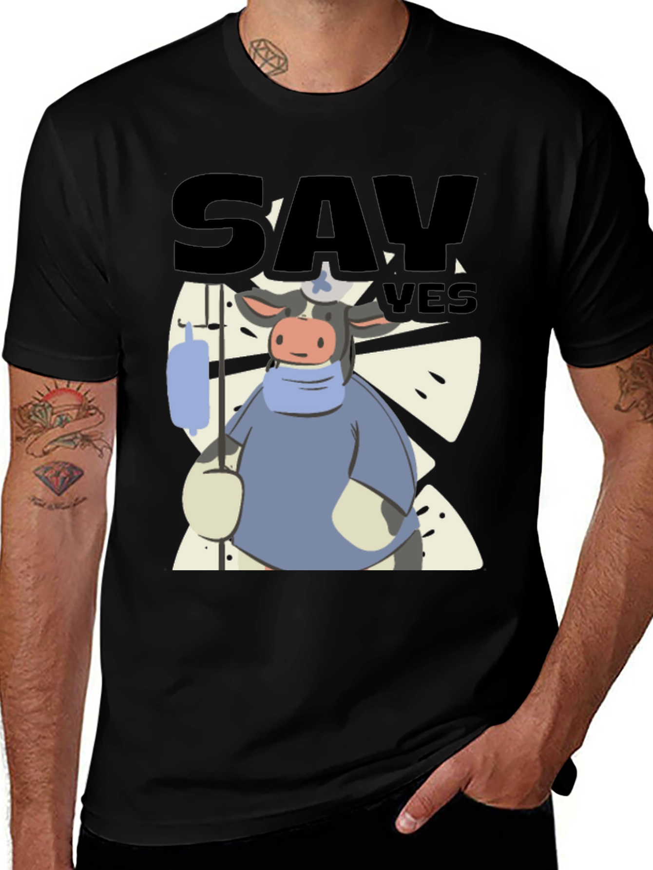 Variant 6 of Say Yes Cow T-Shirt