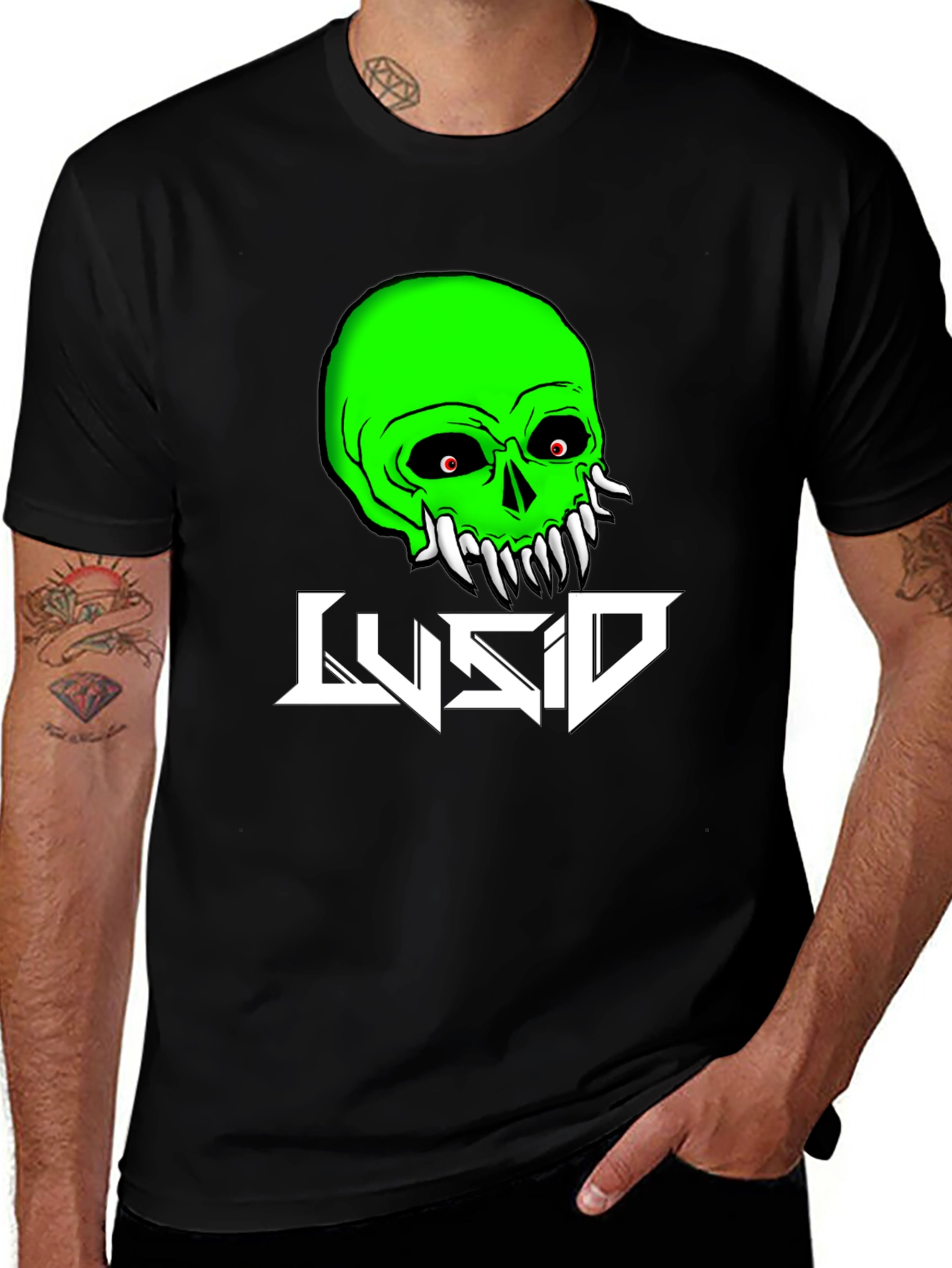Variant 25 of Lucid Skull Graphic Tee - Bold & Unique Design
