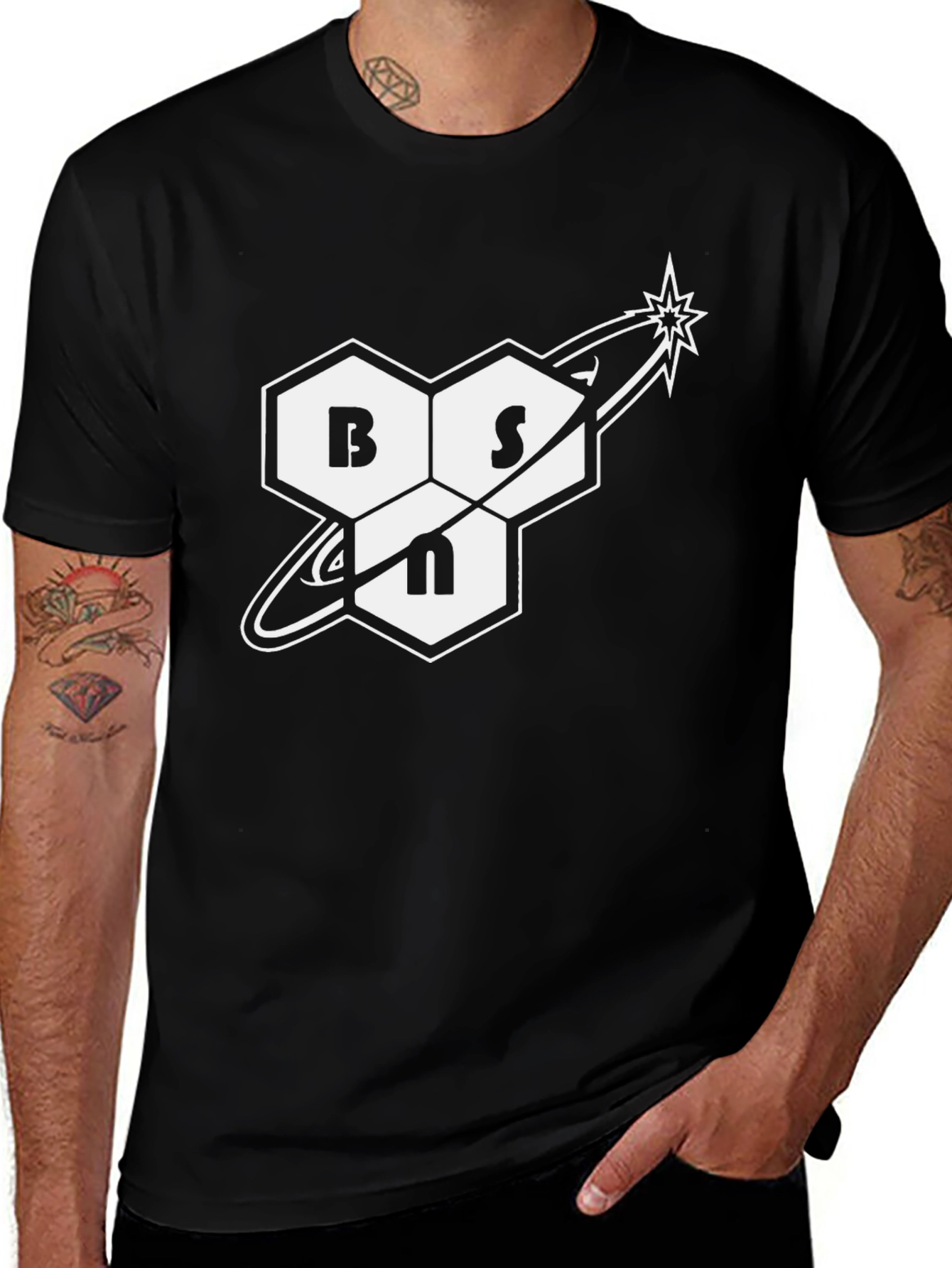 Variant 5 of BSN Graphic Tee - Black Cotton Blend