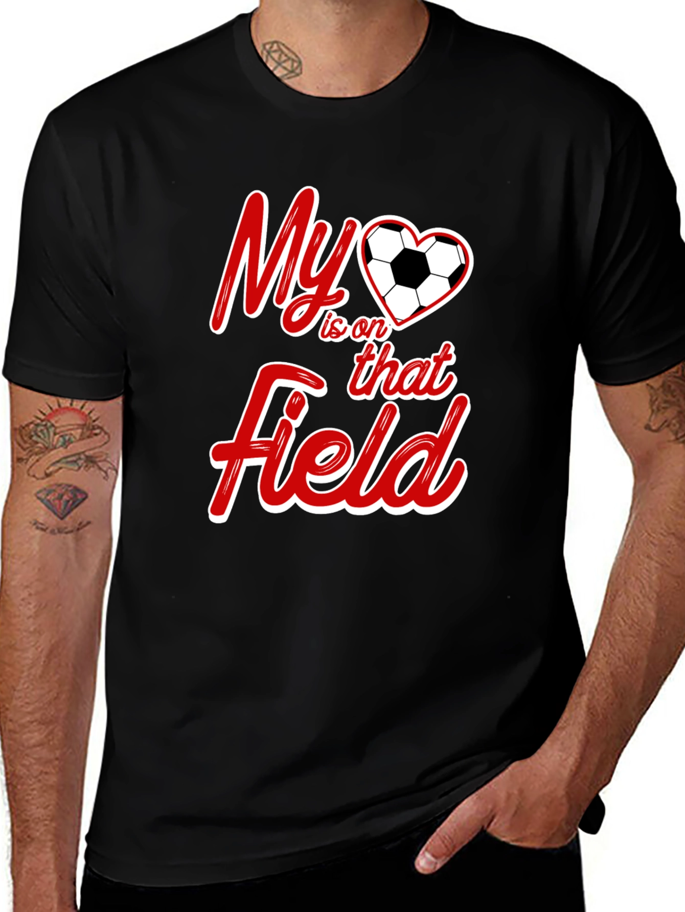 My Heart is on that Field T-Shirt Soccer Mom Dad Tee