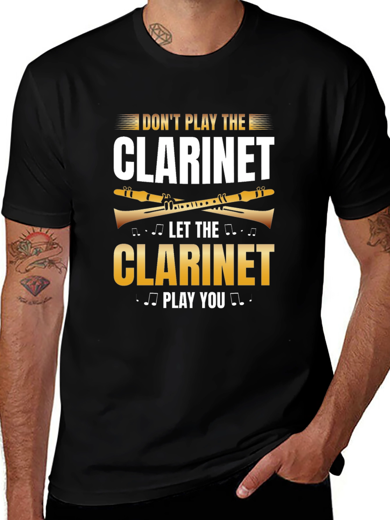 Variant 5 of Don't Play the Clarinet, Let it Play You Black T-Shirt