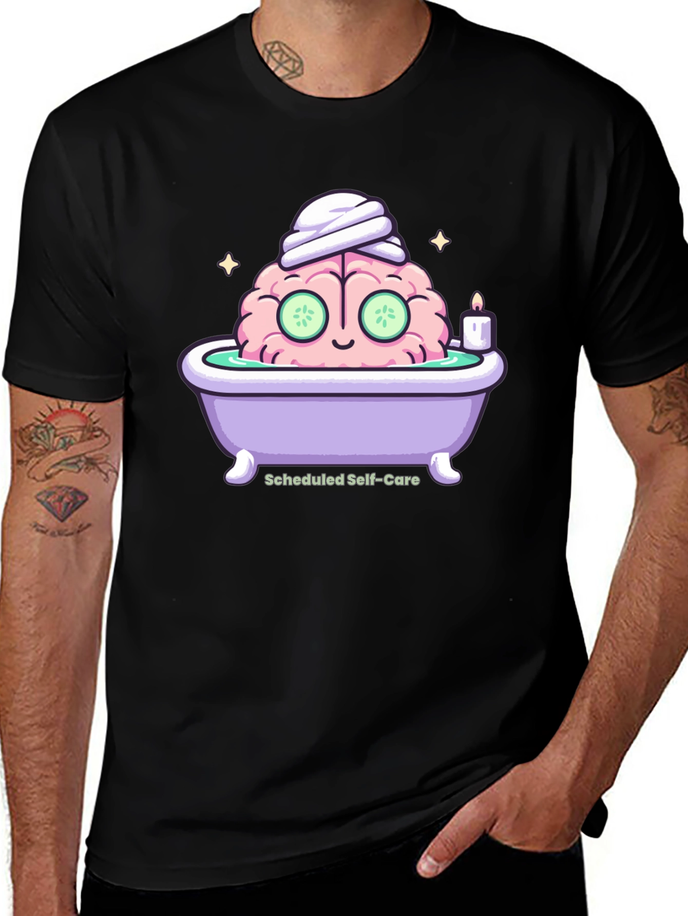 Variant 6 of Relaxing Brain T-Shirt | Self-Care Tee