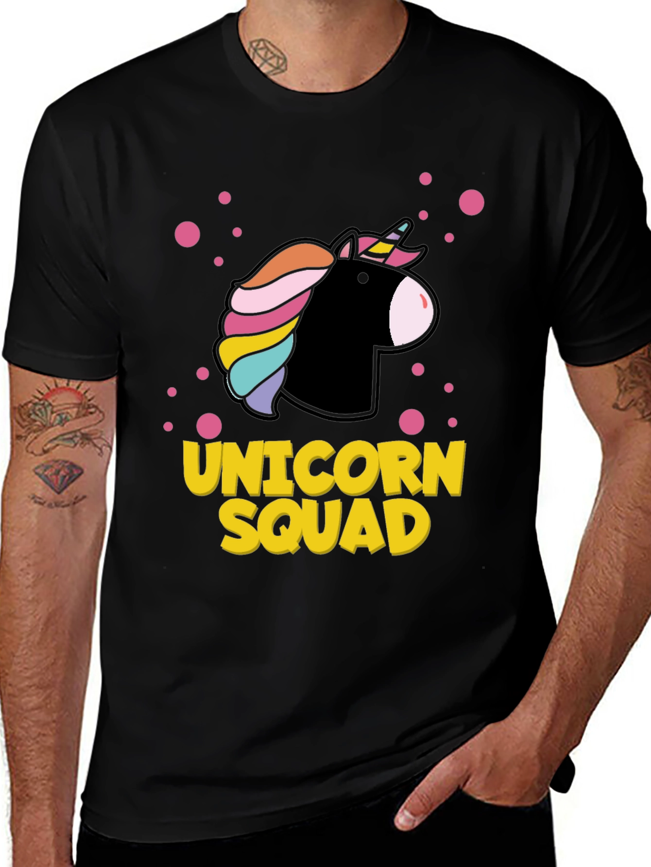 Unicorn Squad Graphic Tee - Black