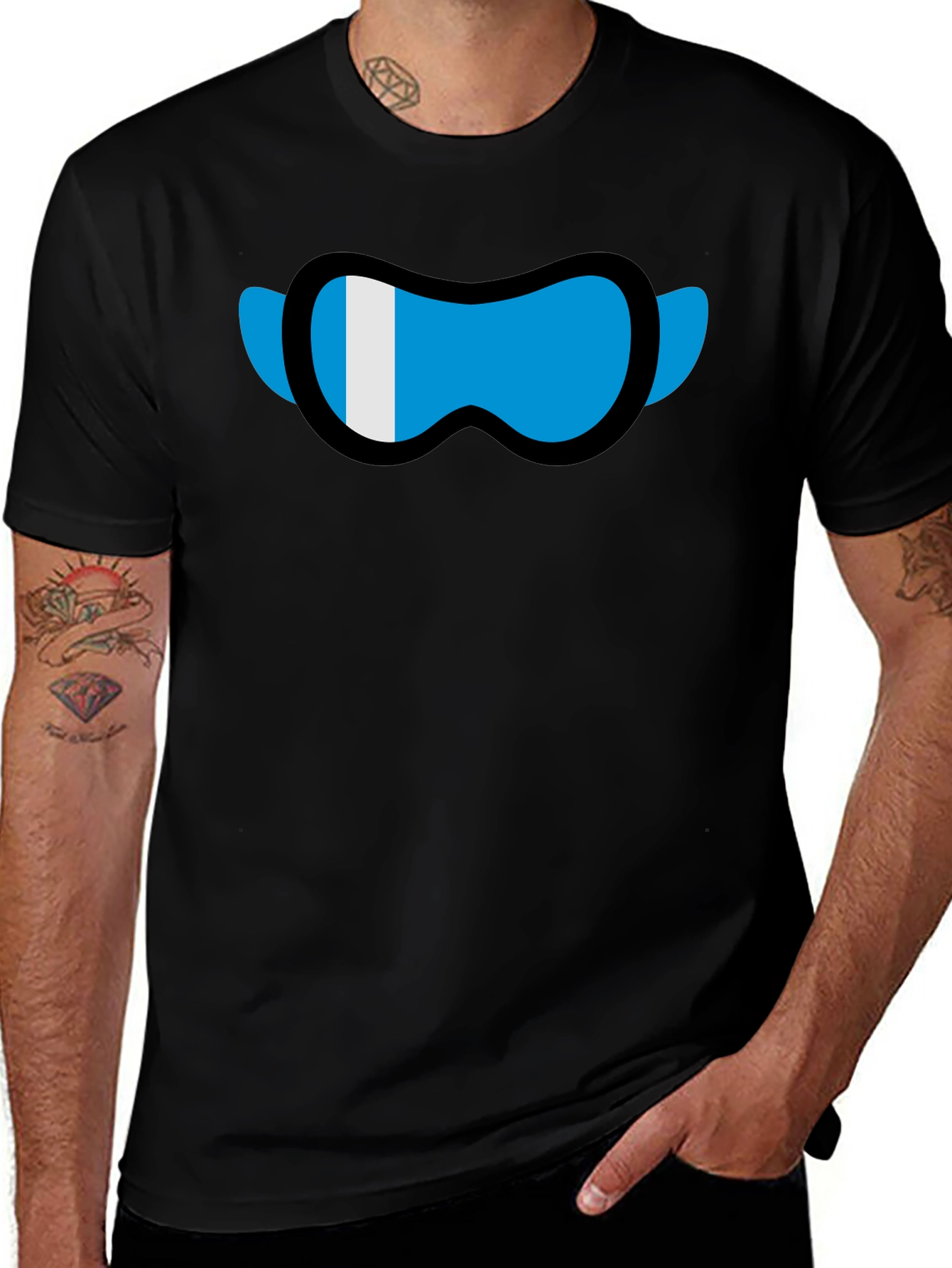 Variant 3 of Cool Graphic Tee - Ski Goggles Design