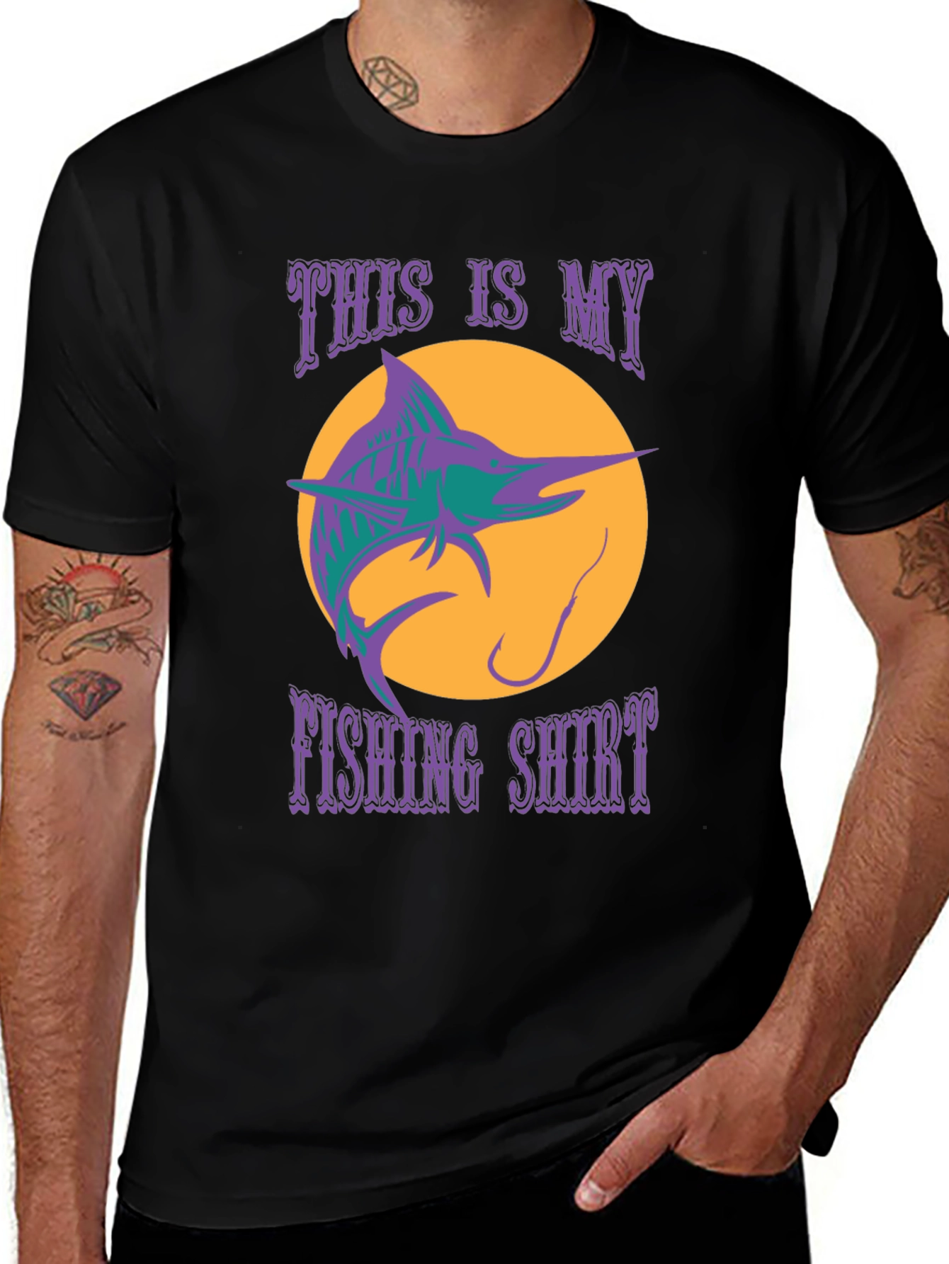 Variant 21 of Men's "This is My Fishing Shirt" Graphic Tee