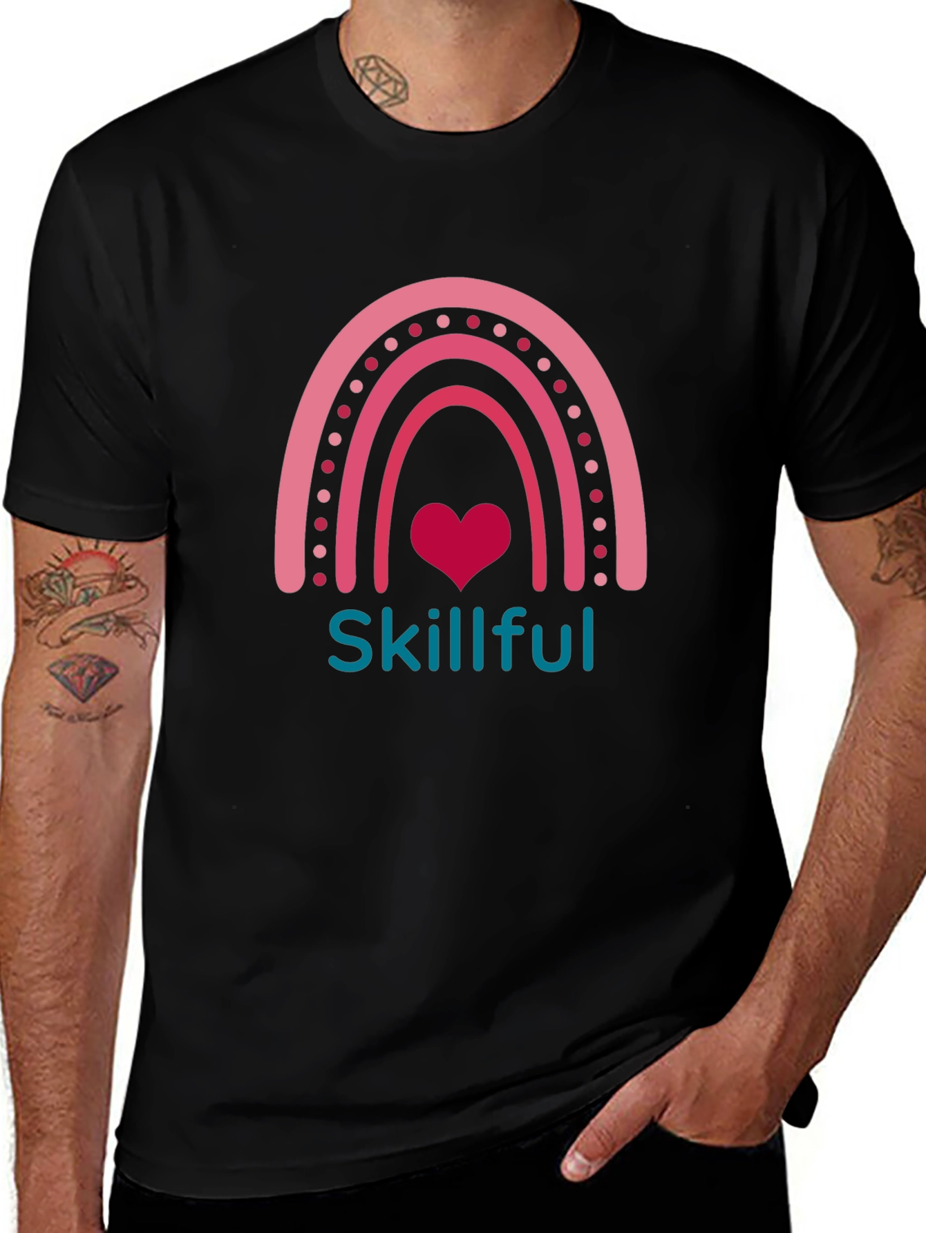 Variant 18 of Skillful Heart Rainbow Graphic Tee