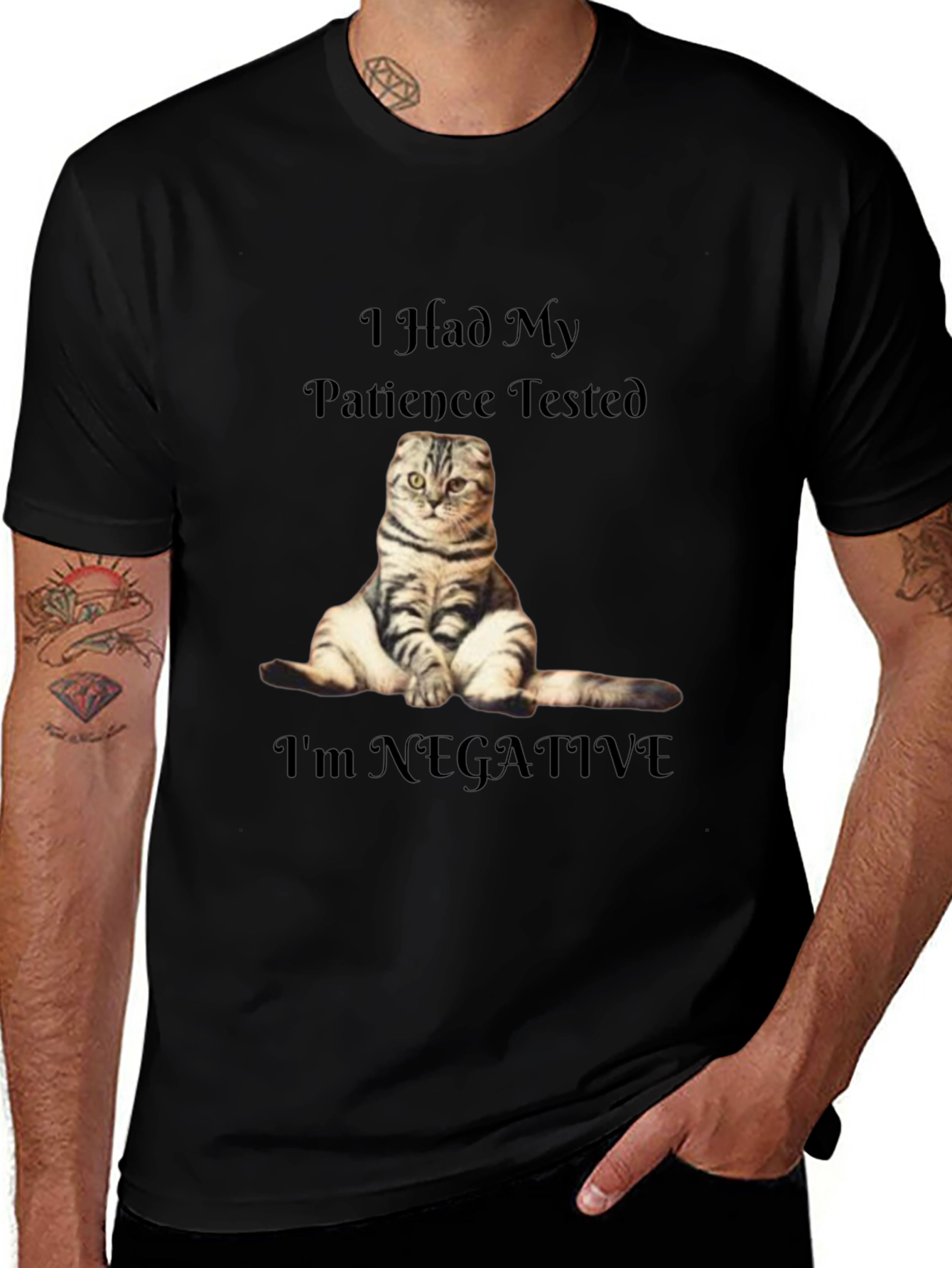 Variant 4 of I Had My Patience Tested Cat T-Shirt