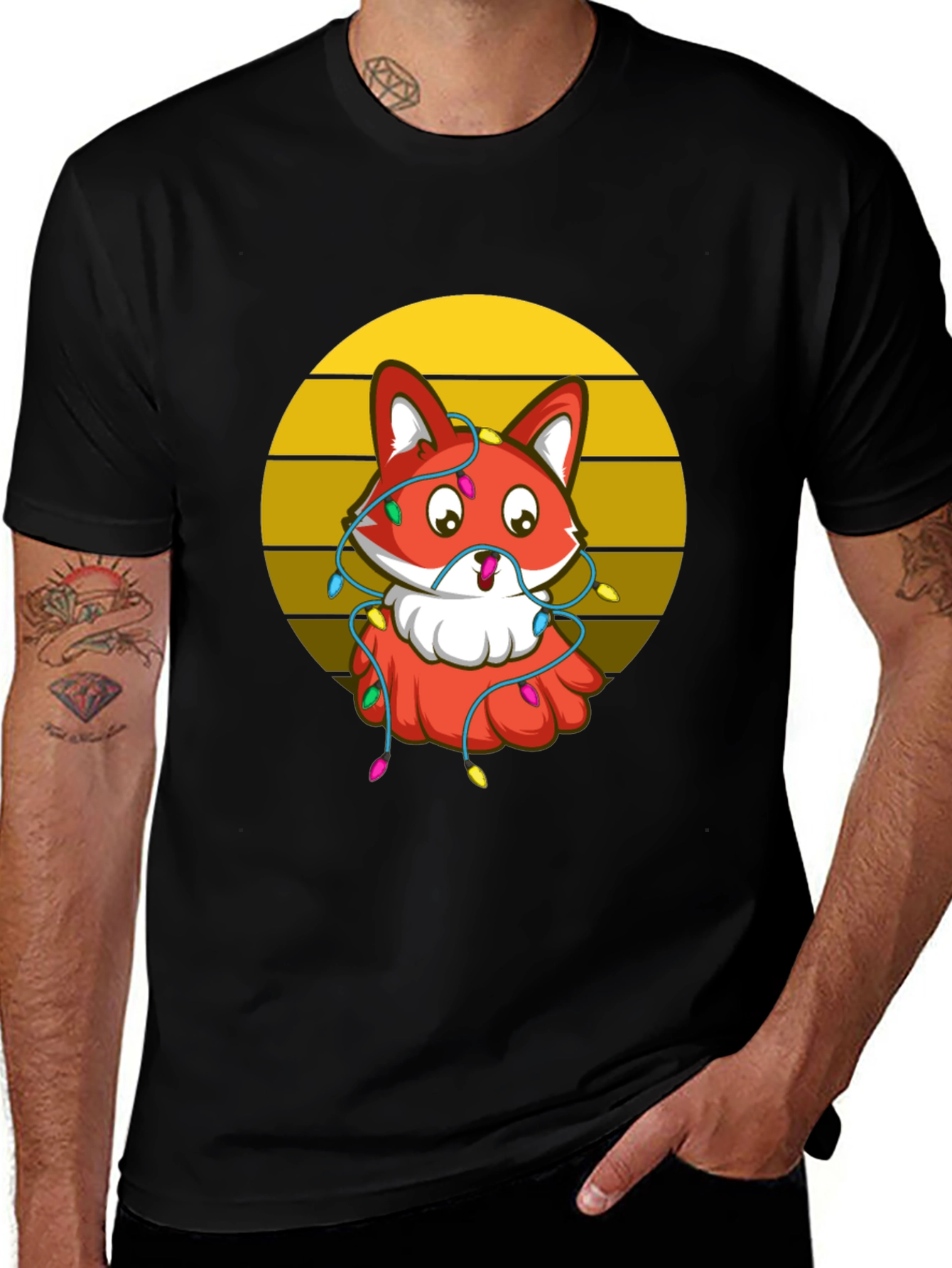 Variant 7 of Festive Fox Graphic Tee - Holiday T-Shirt