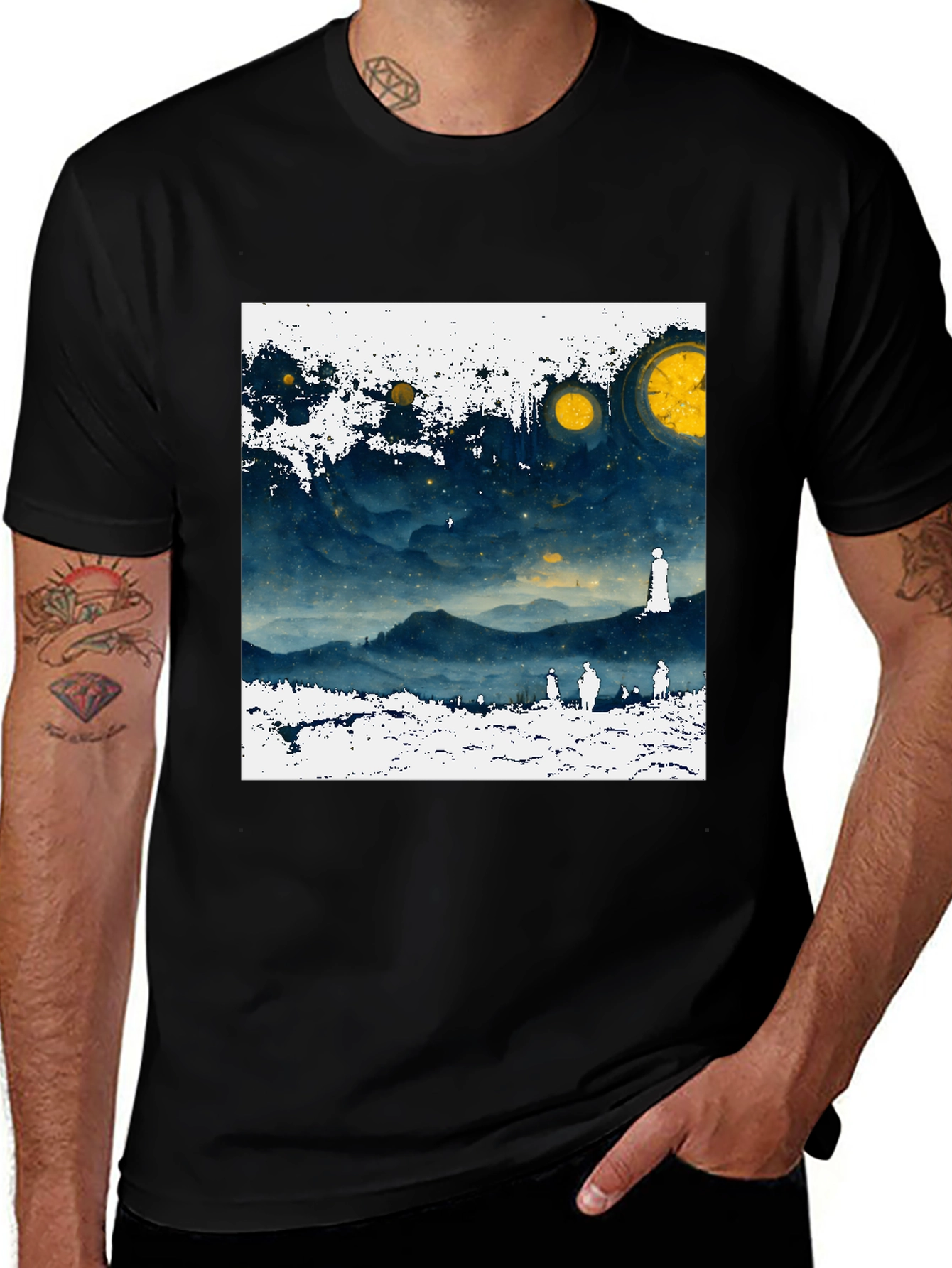 Variant 12 of Abstract Nightscape Graphic Tee