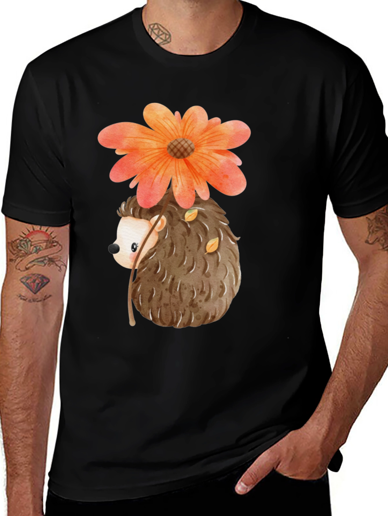 Variant 8 of Hedgehog Flower Graphic Tee