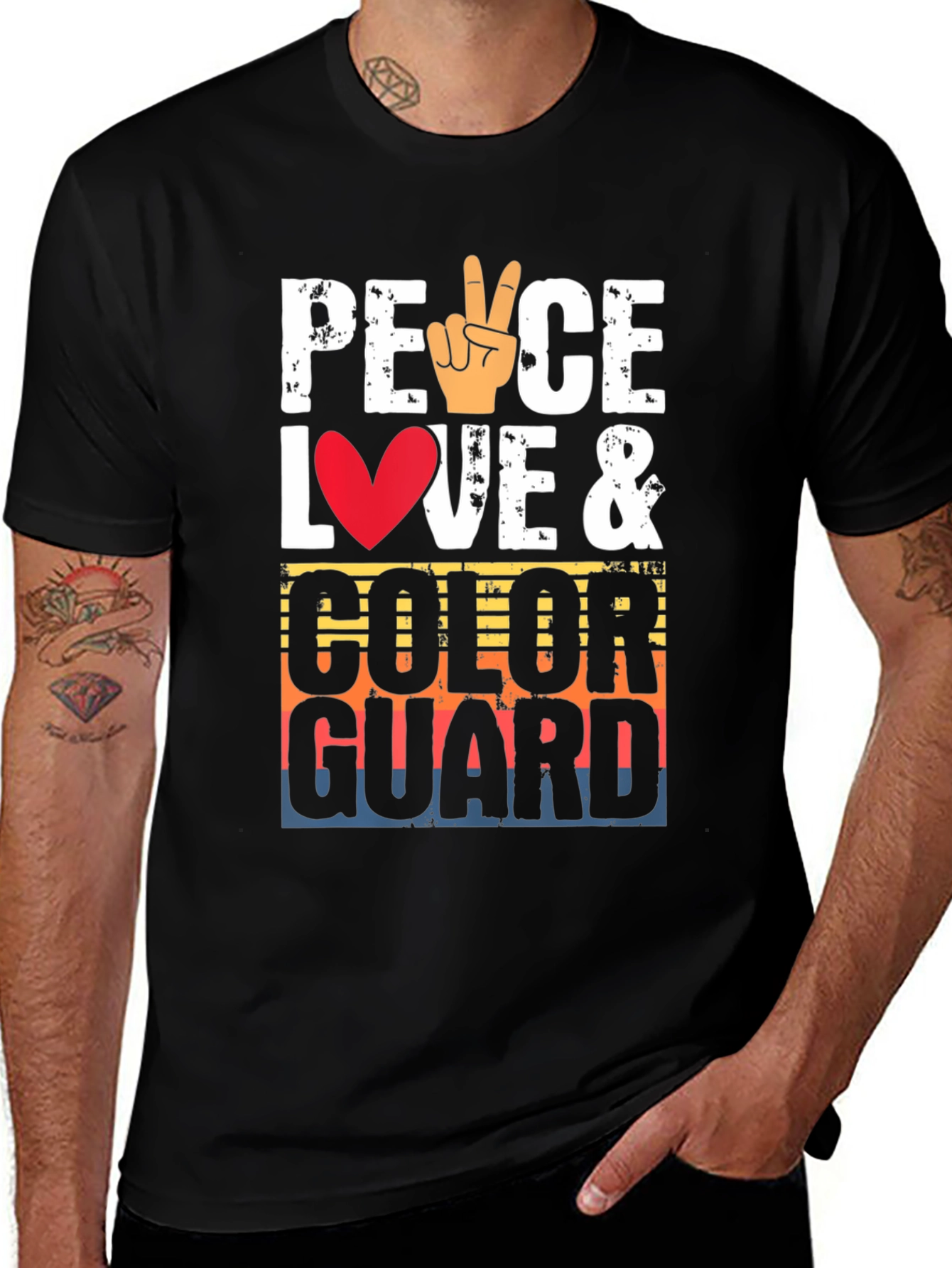Variant 3 of Peace Love Color Guard T-Shirt