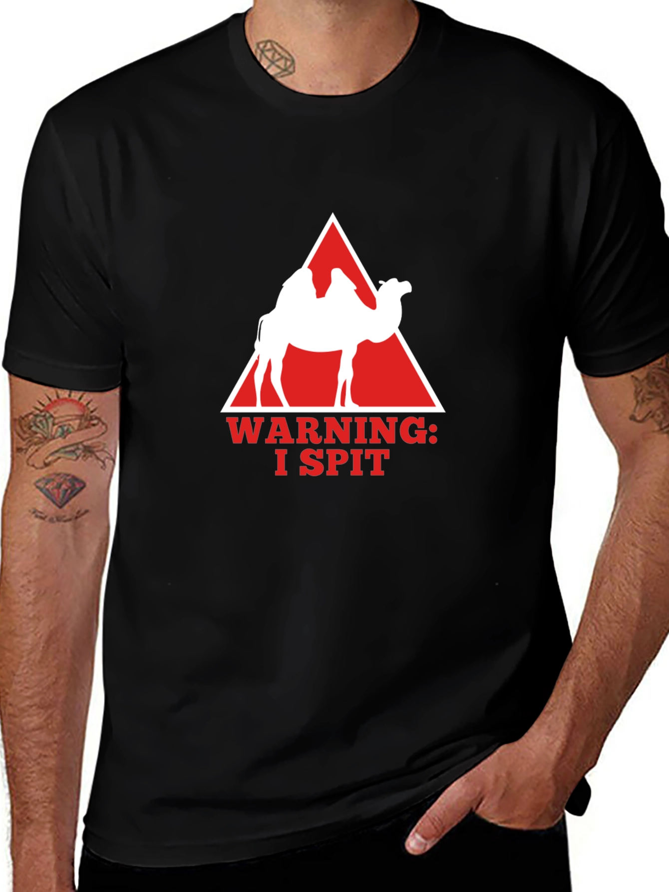Variant 16 of Warning I Spit Camel T-Shirt
