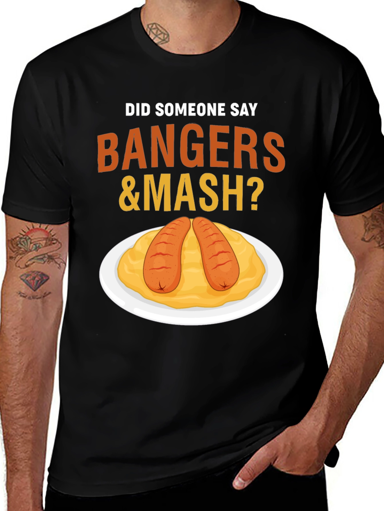 Bangers & Mash T-Shirt - Funny Foodie Tee