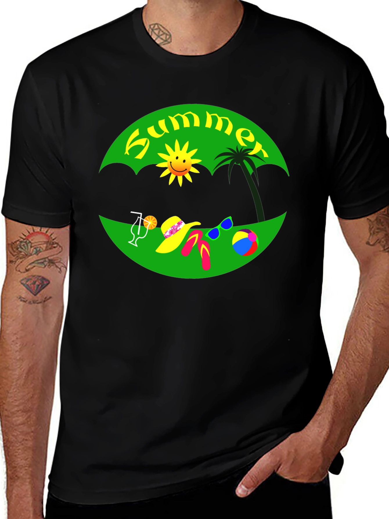 Variant 10 of Summer Beach T-Shirt: Fun in the Sun Design
