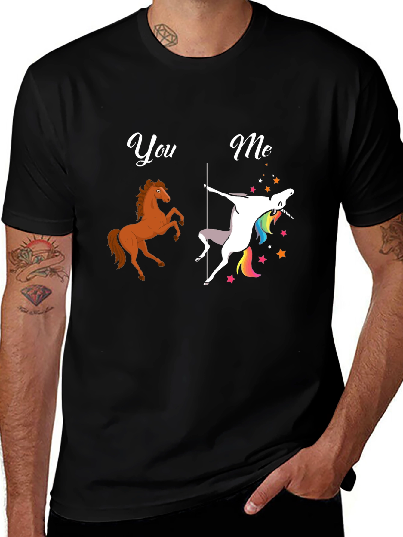 Variant 6 of Funny Horse & Unicorn You Me T-Shirt