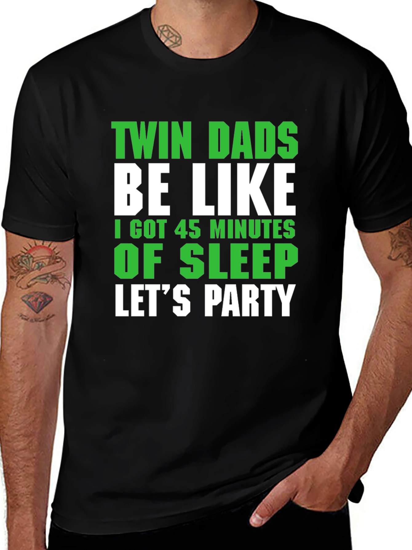 Twin Dads Be Like T-Shirt - Funny New Parent Tee
