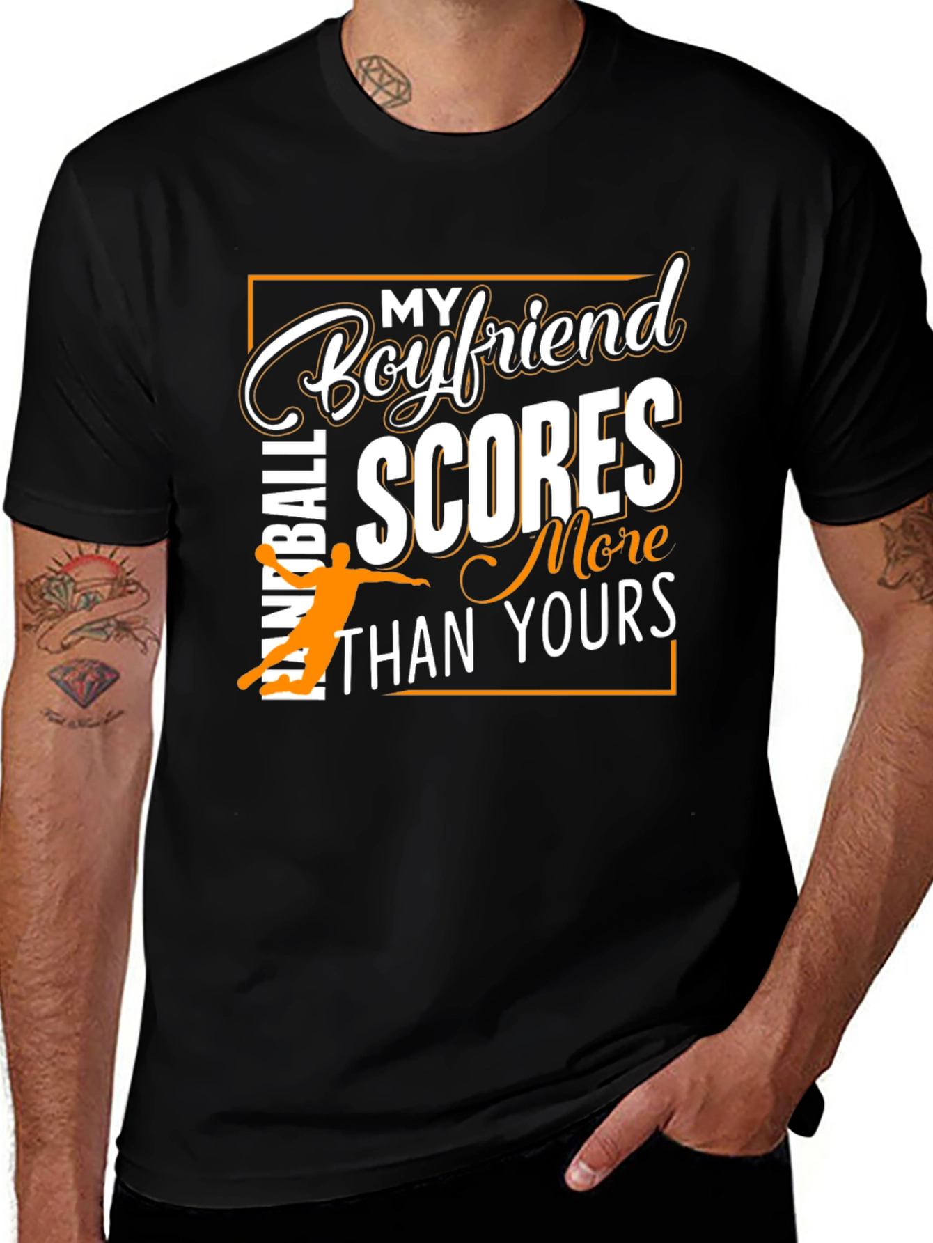 Variant 16 of Handball Boyfriend Scores T-Shirt