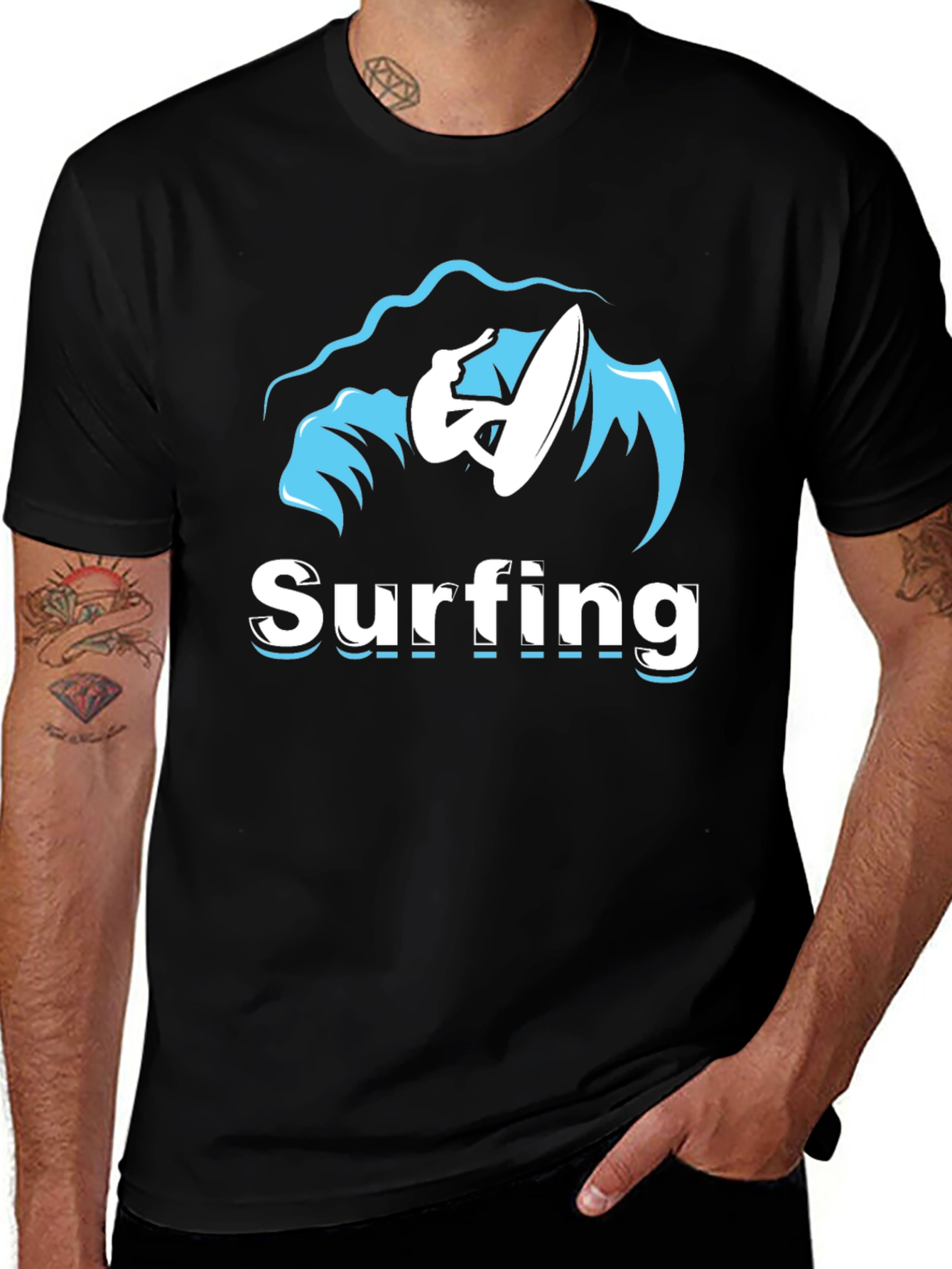 Variant 21 of Surfing Wave Graphic T-Shirt