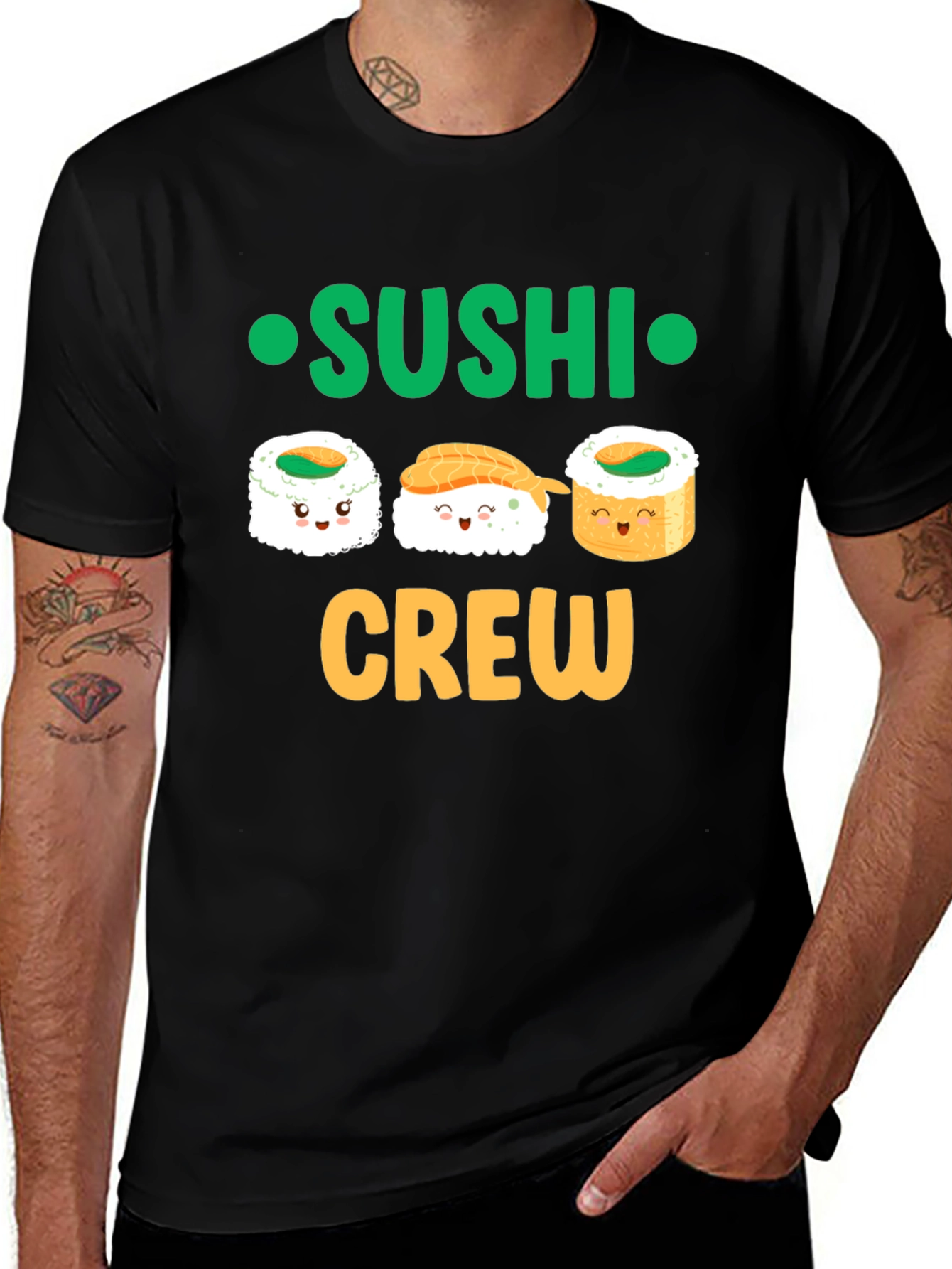 Variant 27 of Sushi Crew T-Shirt - Foodie Fun!