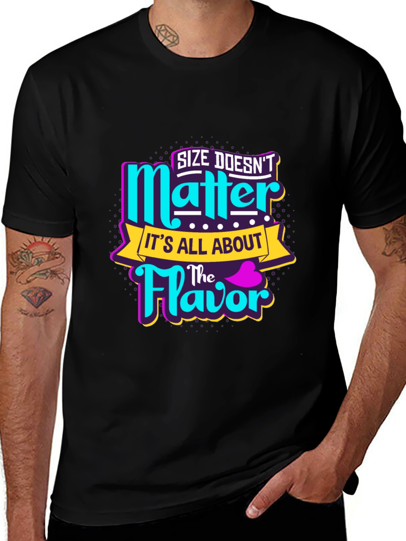 Variant 24 of Flavor Matters Black Graphic T-Shirt