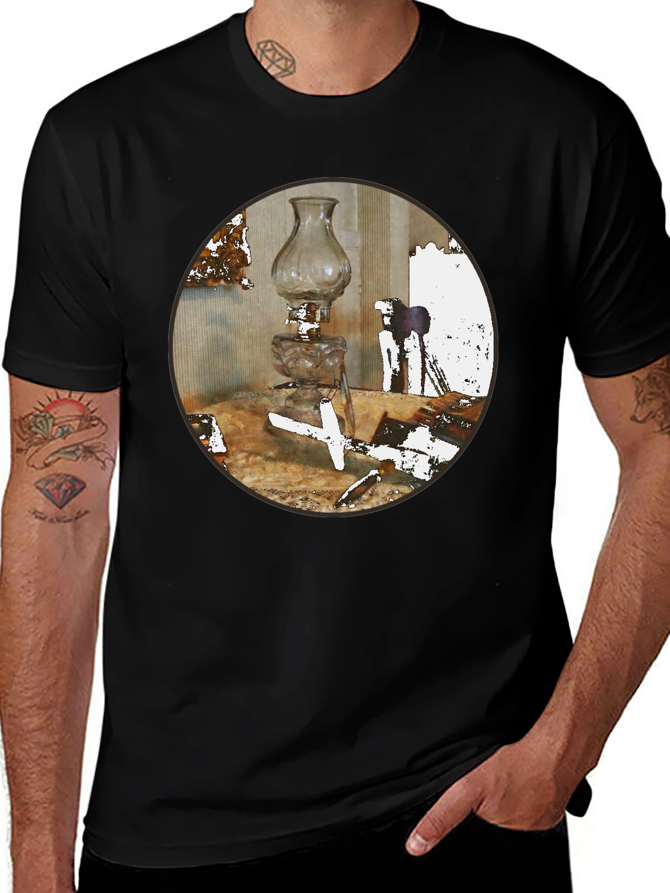 Variant 19 of Vintage Lamp Graphic Tee - Unique Design