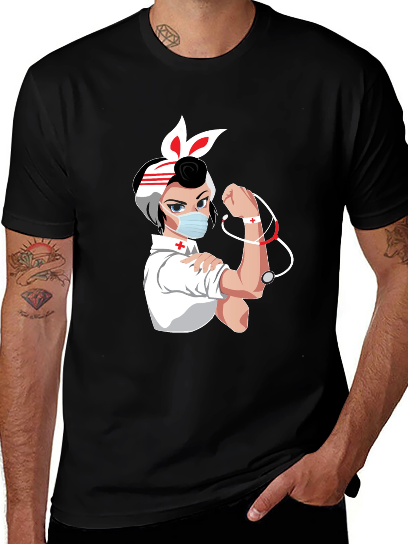 Variant 27 of Nurse Strong T-Shirt - Essential Worker Apparel