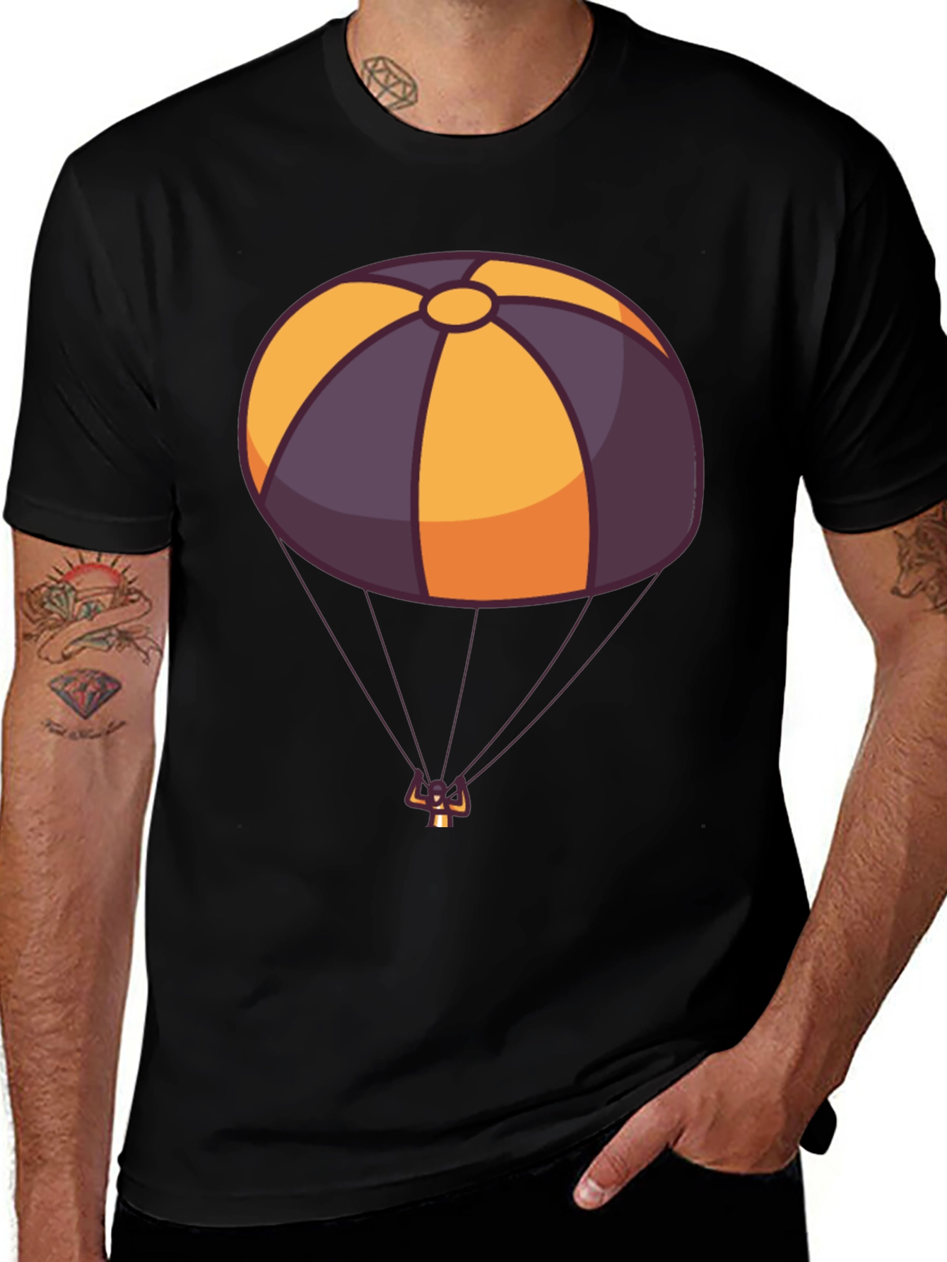 Variant 7 of Parachute Graphic Tee - Fun Novelty Design
