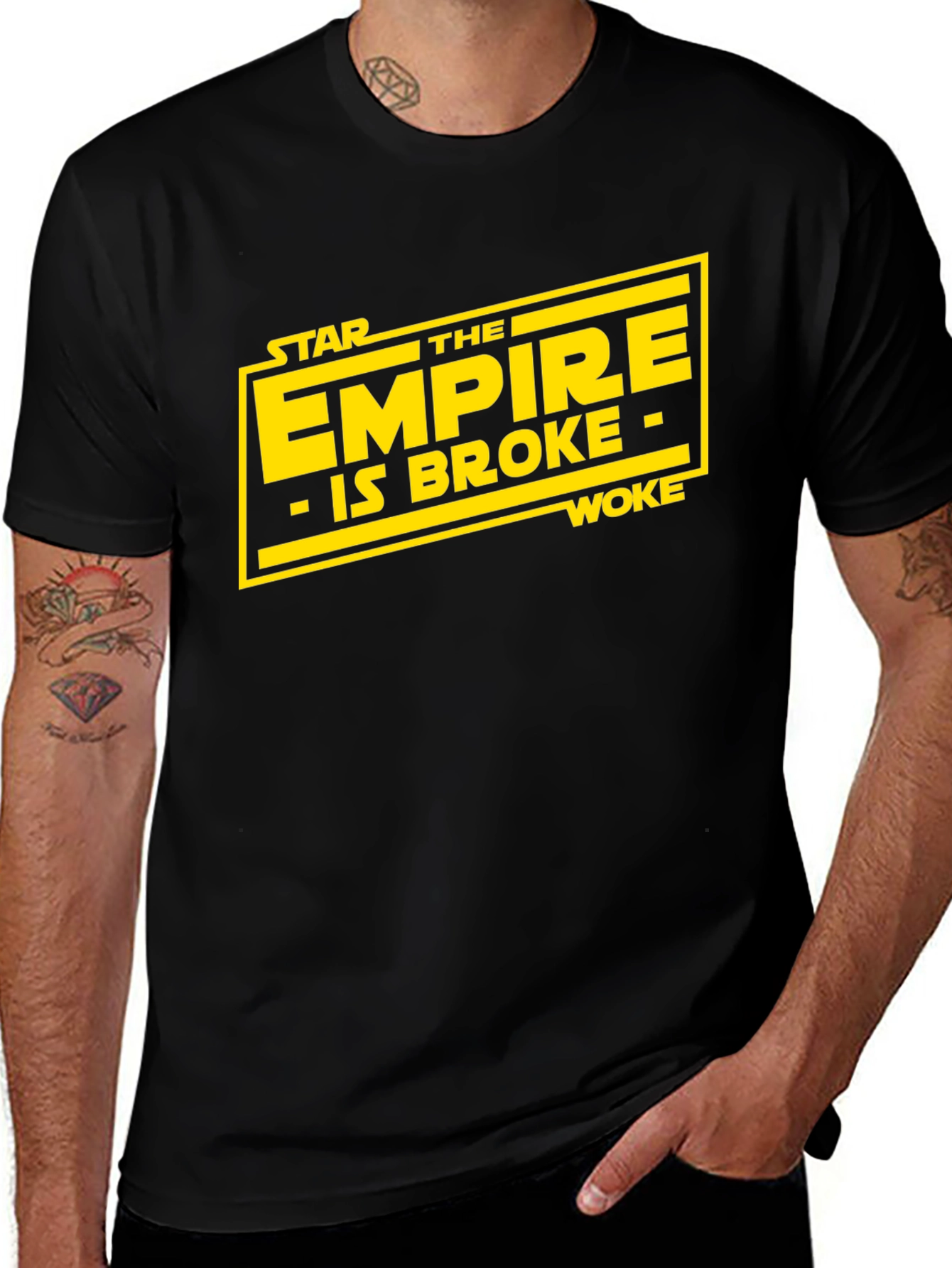 The Empire Is Broke Woke Black T-Shirt