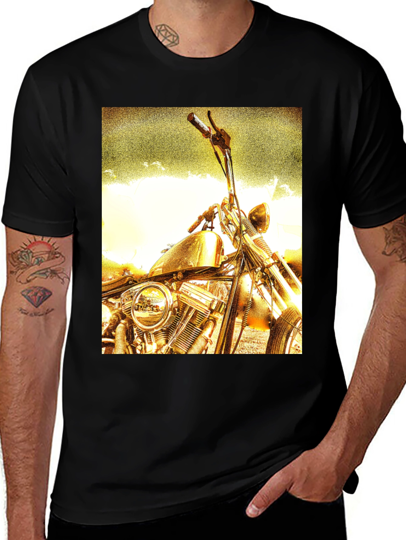 Variant 4 of Motorcycle Graphic Tee - Ride in Style