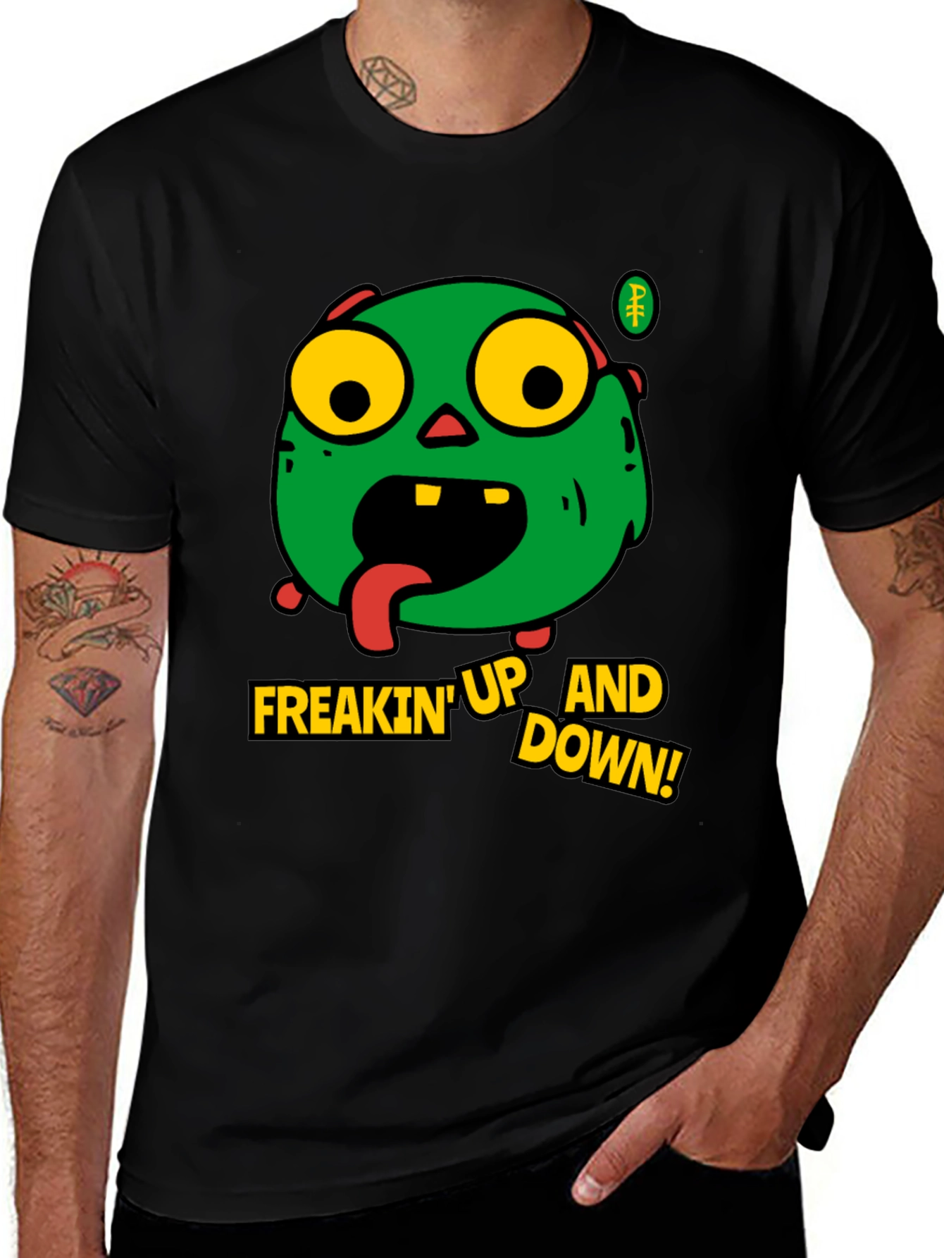 Variant 13 of Zombie Freakin' Up and Down Graphic T-Shirt