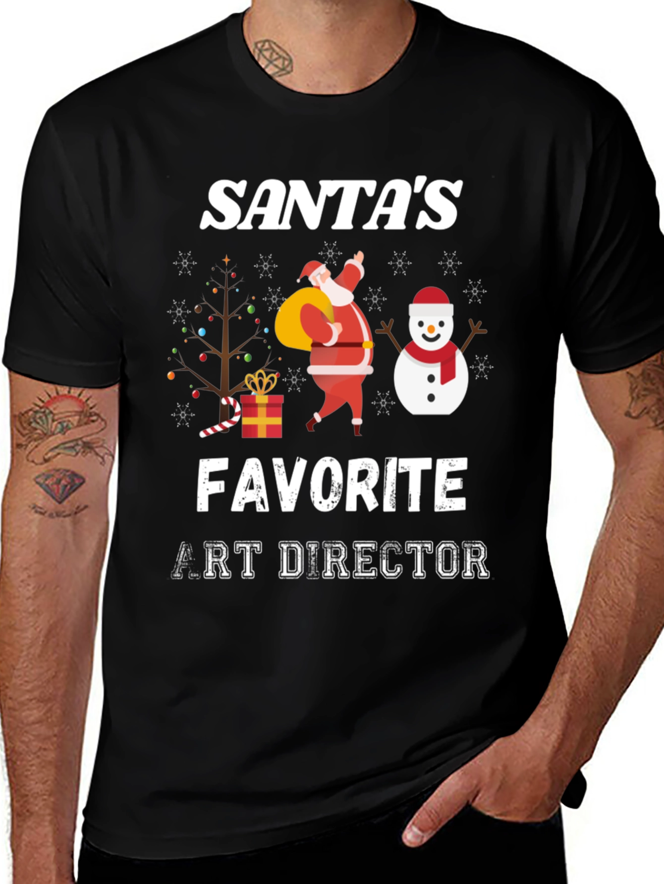 Santa's Favorite Art Director Holiday T-Shirt