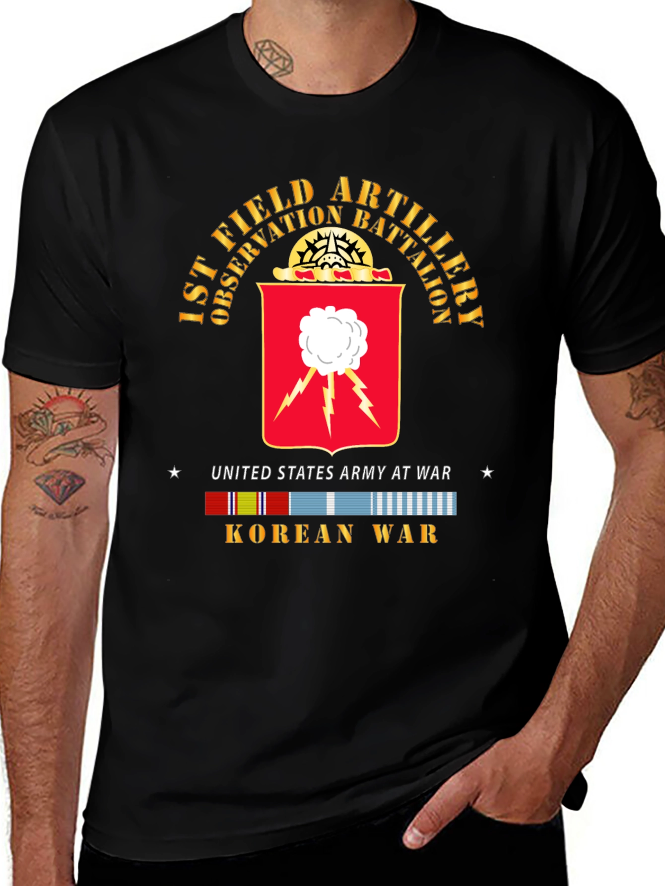 1st Field Artillery Observation Battalion T-Shirt - Korean War