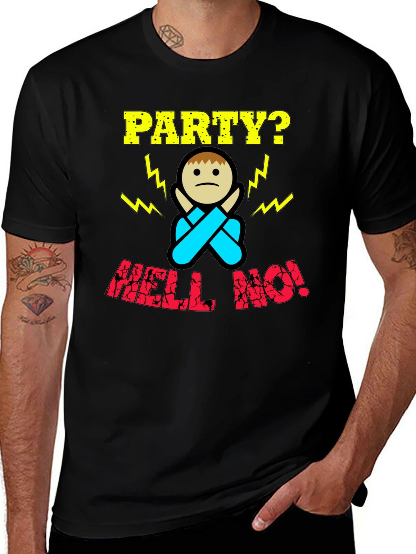 Variant 8 of Party? Hell No! Graphic Print T-Shirt