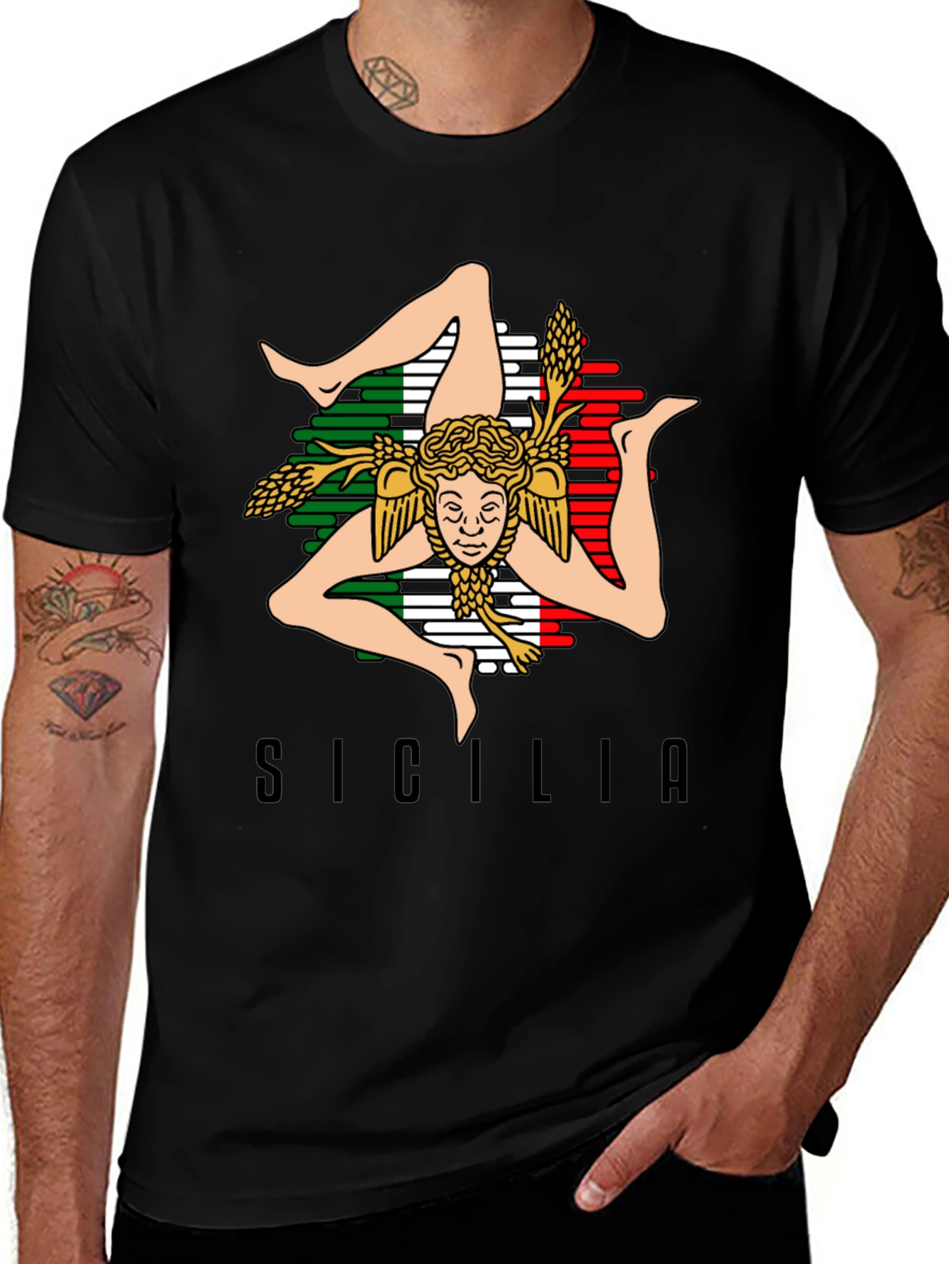 Sicilia Trinacria T-Shirt - Italian Pride