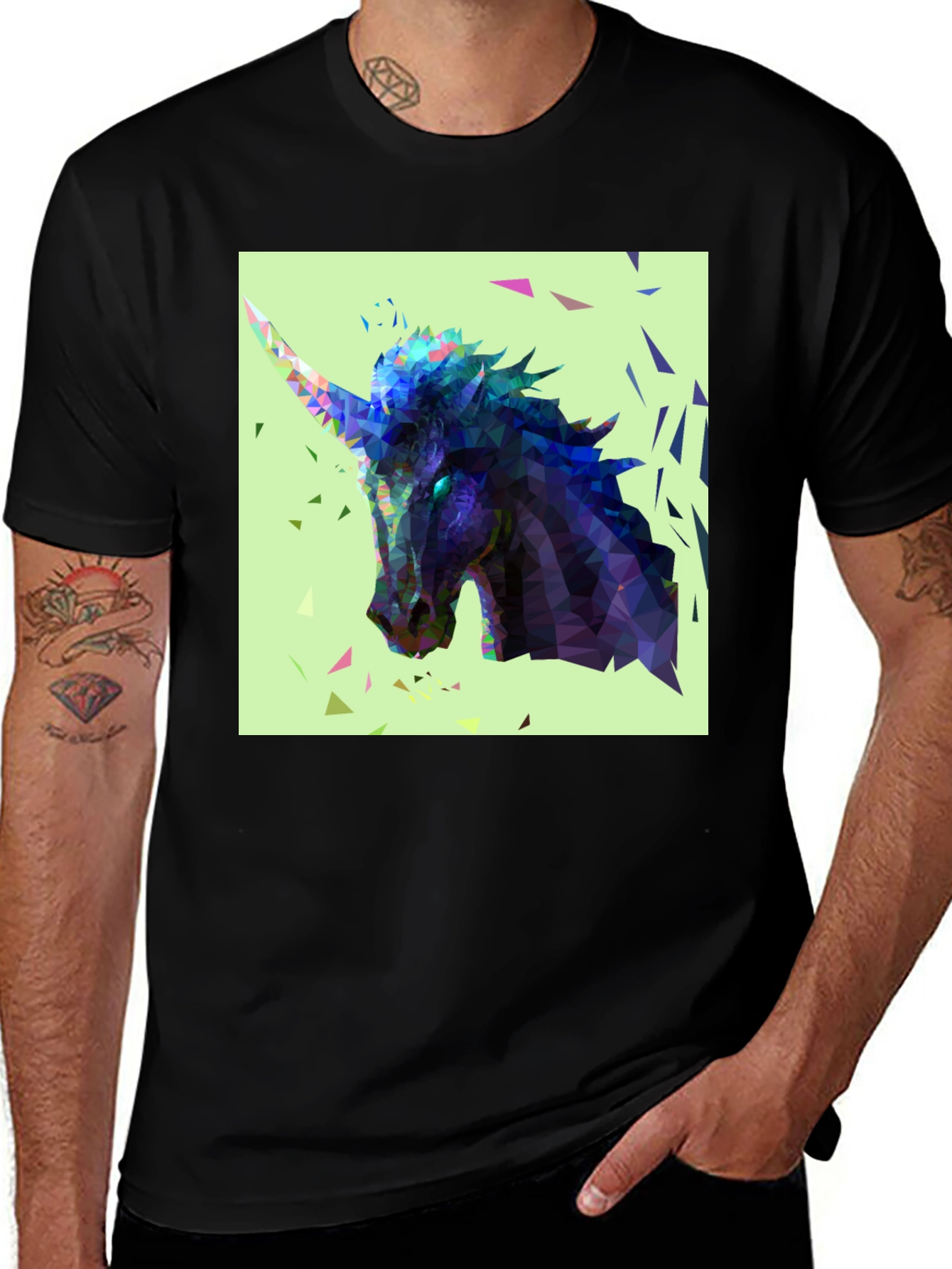 Variant 11 of Geometric Unicorn Graphic Tee