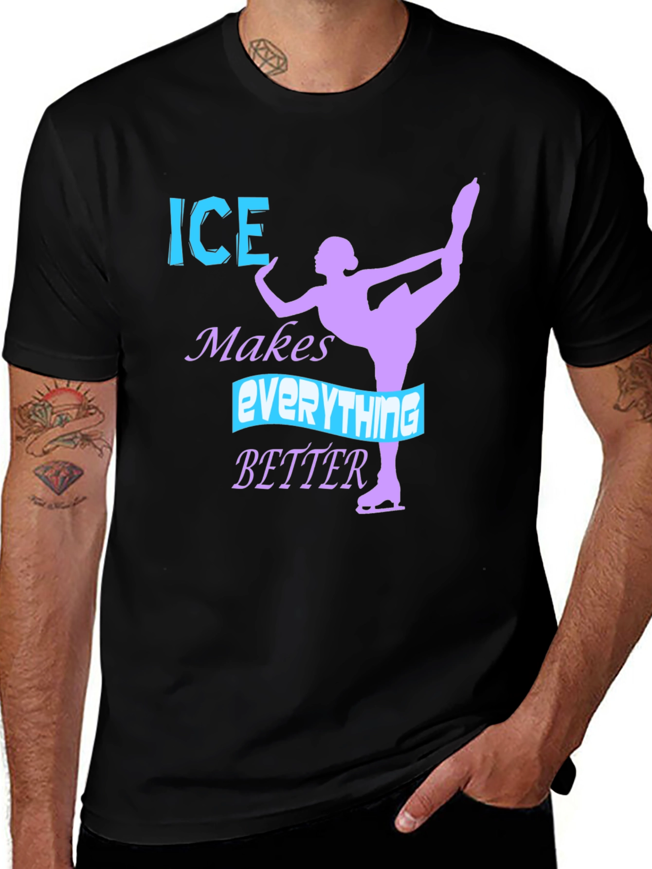 Variant 2 of Ice Skating T-Shirt - Makes Everything Better Tee