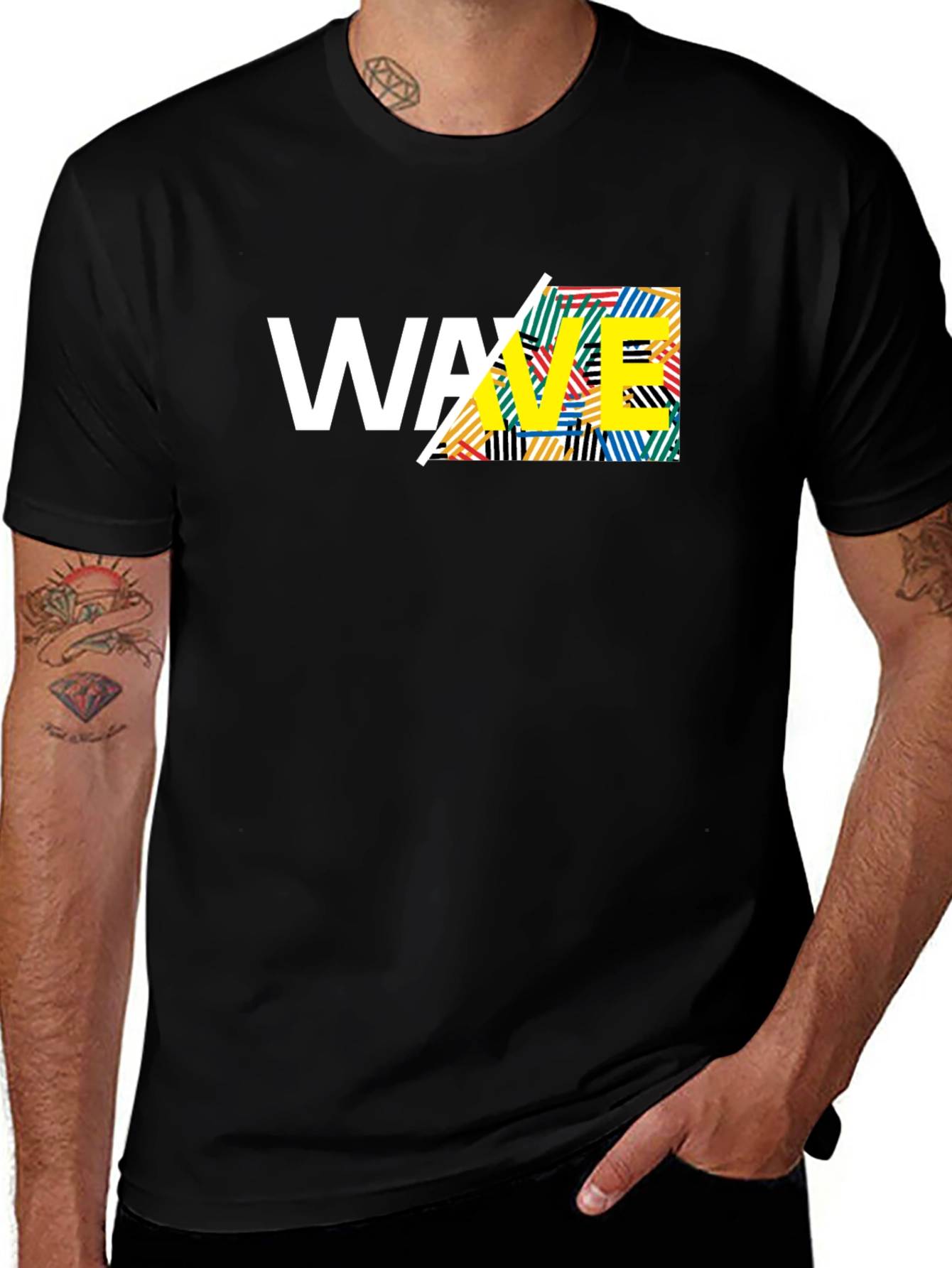 Variant 3 of Trendy "Wave" Graphic Tee - Modern Streetwear Style
