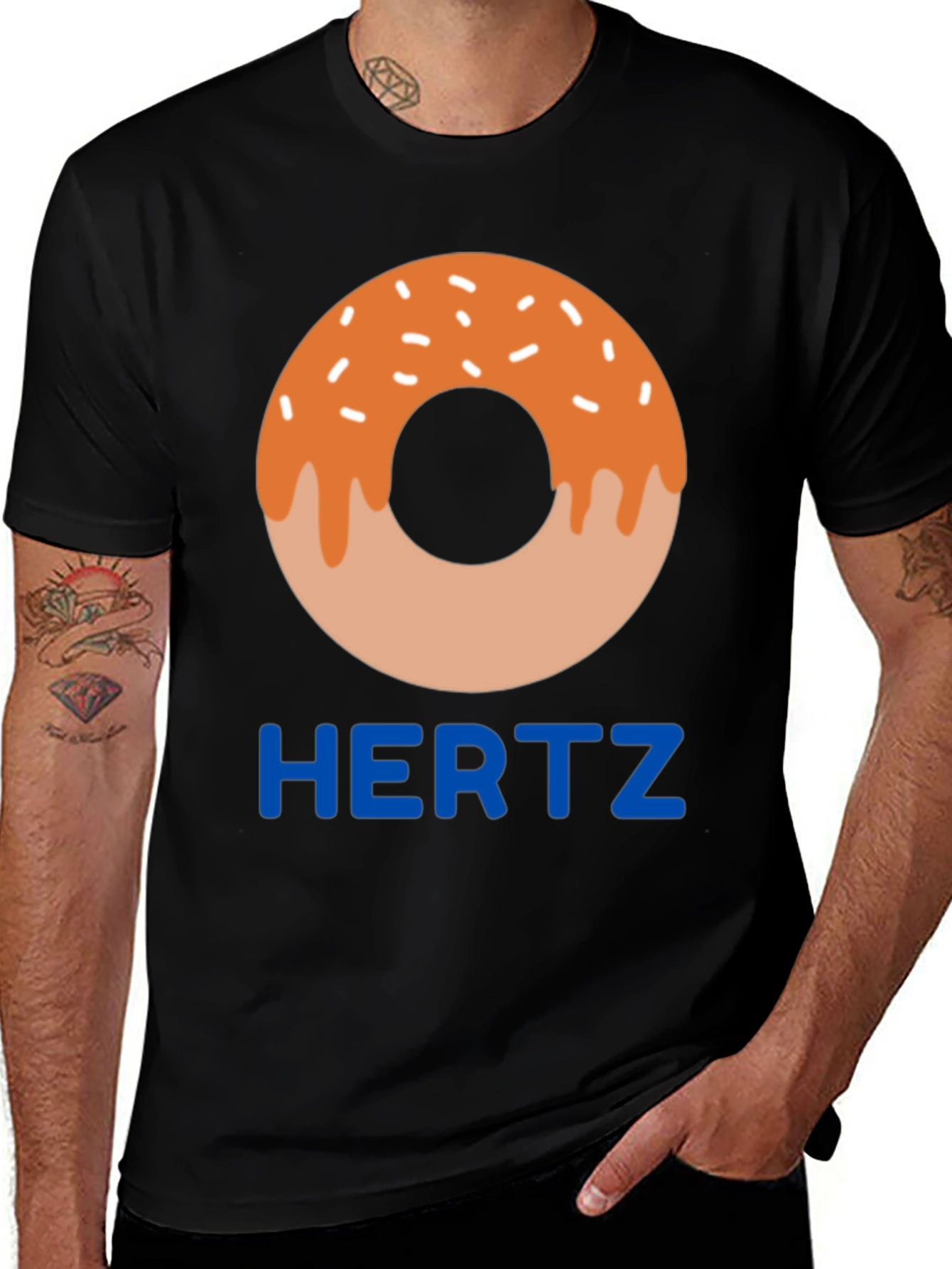 Variant 23 of Donut Hertz Funny T-Shirt - Casual Tee