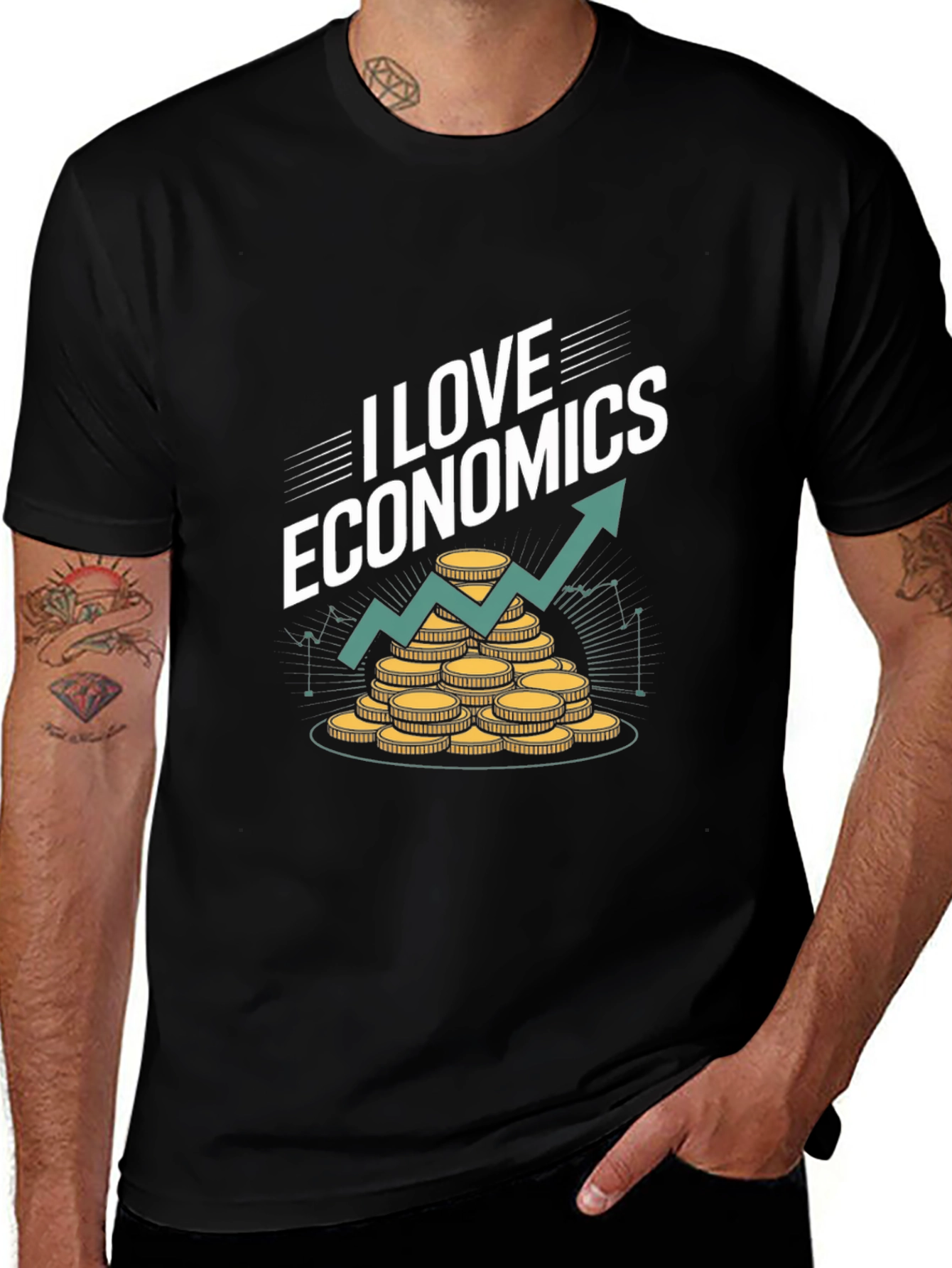Variant 9 of I Love Economics T-Shirt