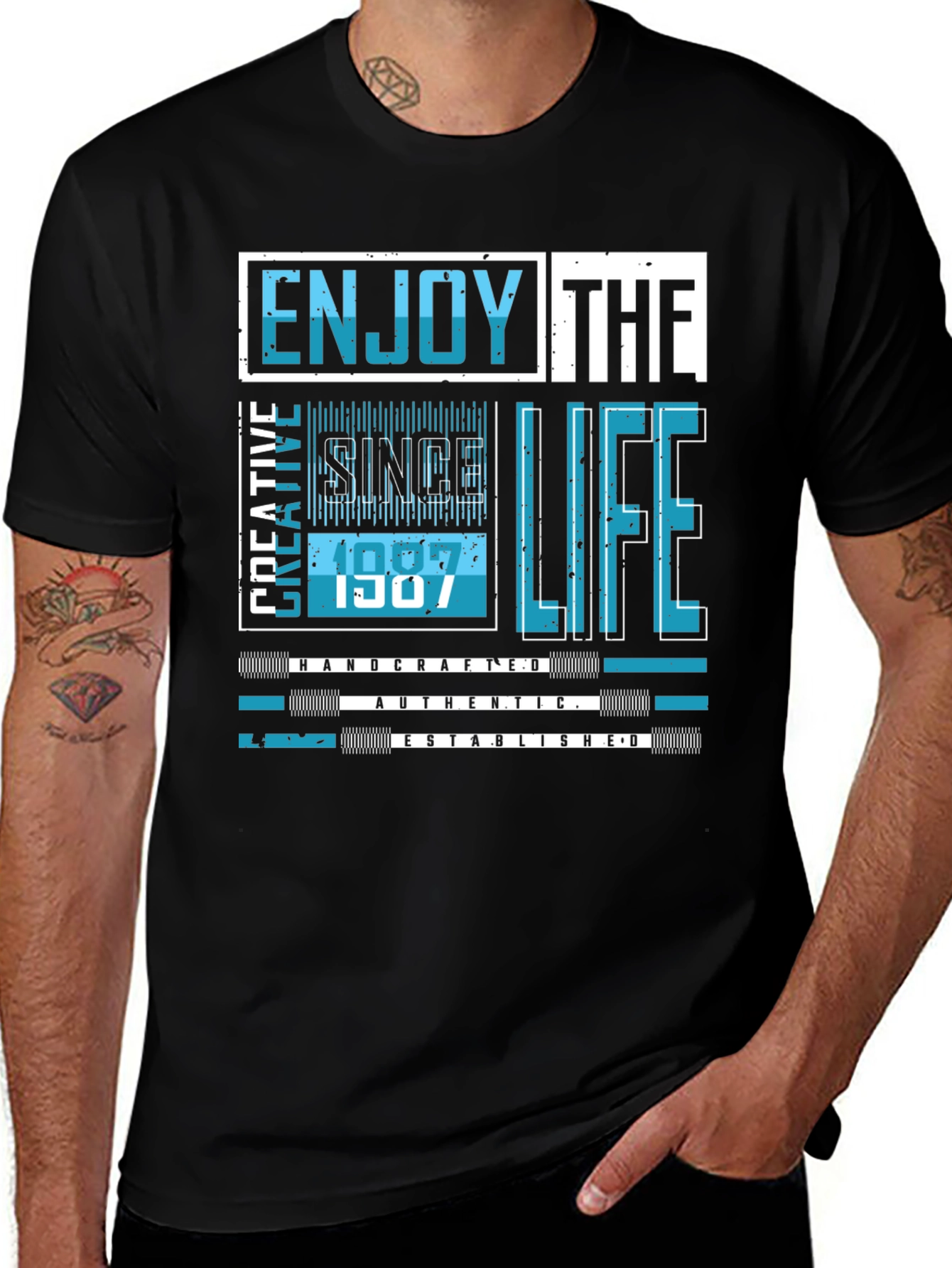 Variant 12 of Enjoy Life Graphic Tee - Since 1987 Design