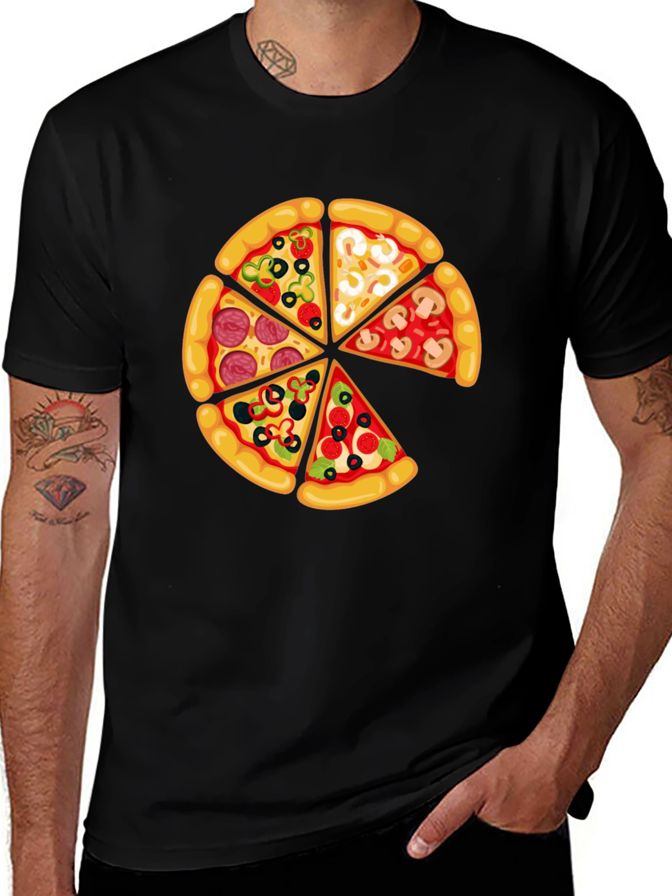 Variant 14 of Pizza Slice Graphic T-Shirt - Foodie Fun