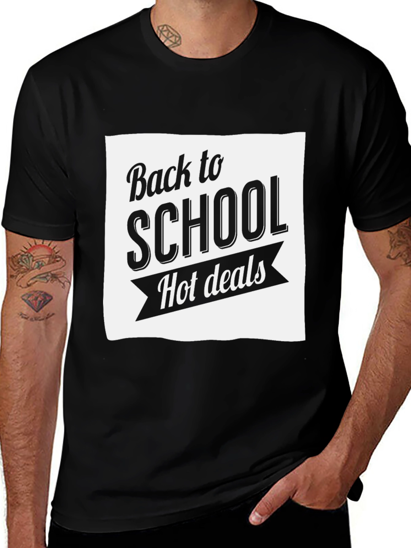 Variant 25 of Back to School Hot Deals Black T-Shirt