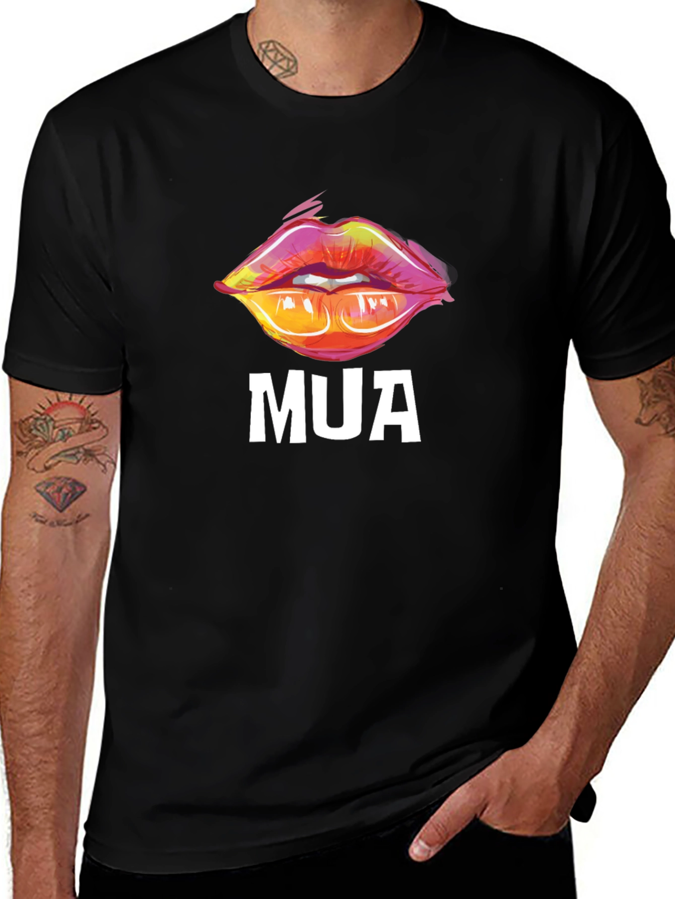 Variant 21 of MUA Lips Graphic Black T-Shirt