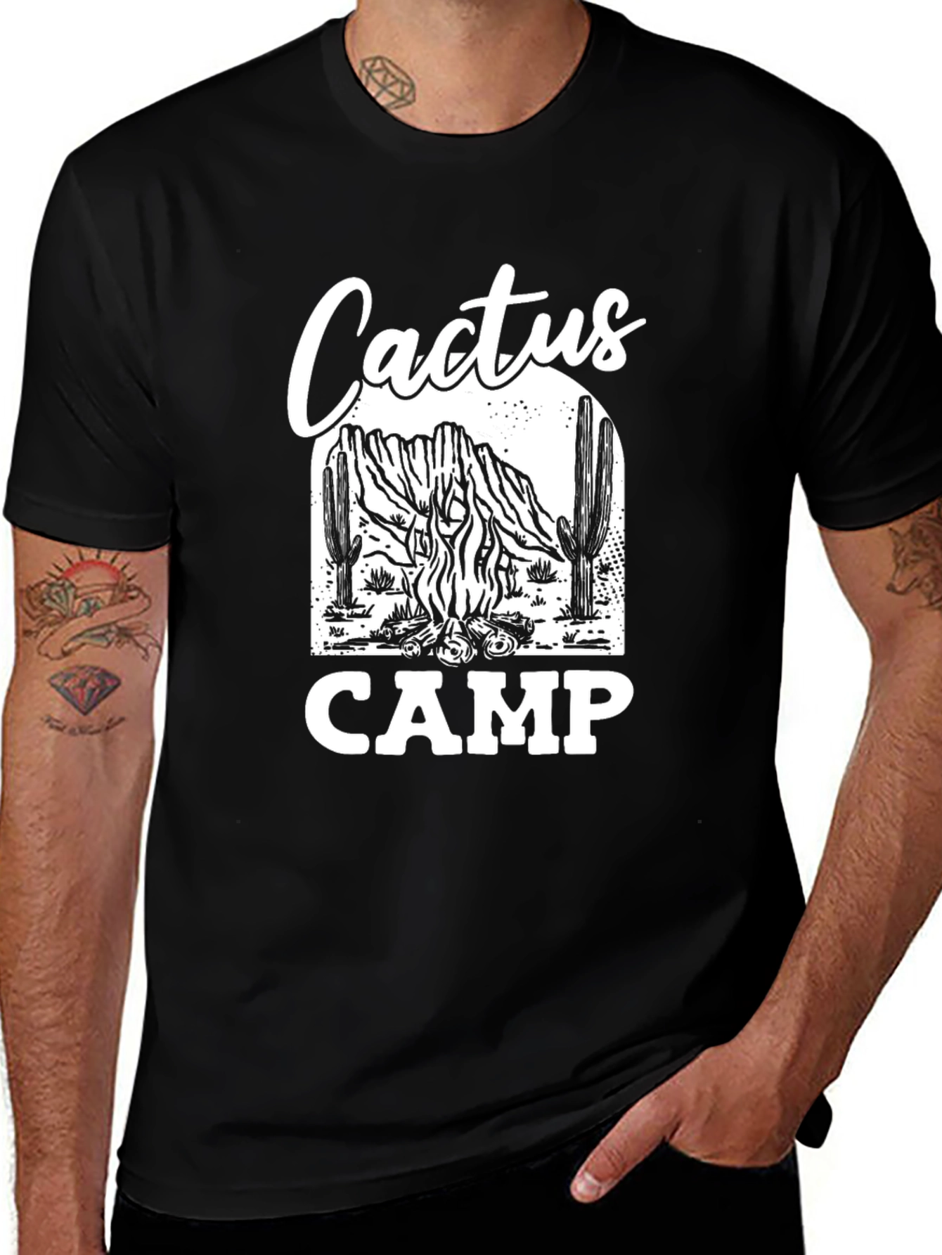 Variant 19 of Cactus Camp Graphic Tee - Desert Adventure Style