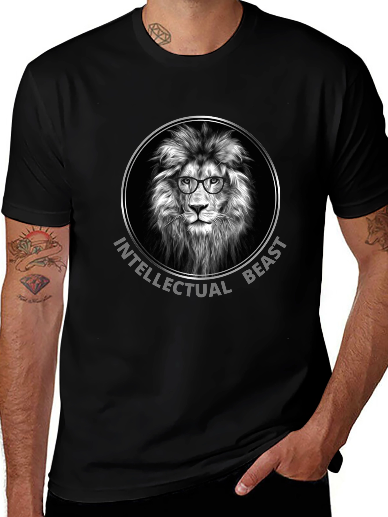 Variant 12 of Intellectual Beast Lion Graphic Tee