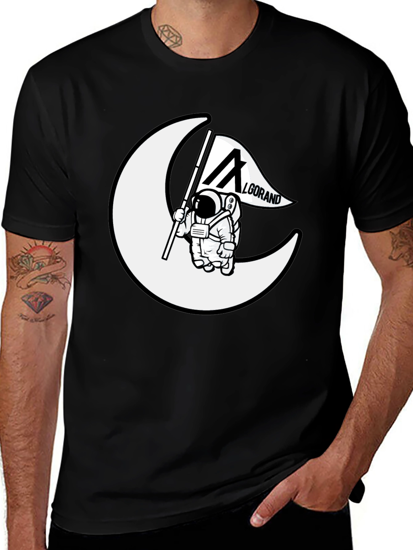Algorand Astronaut T-Shirt - Black Cotton Tee