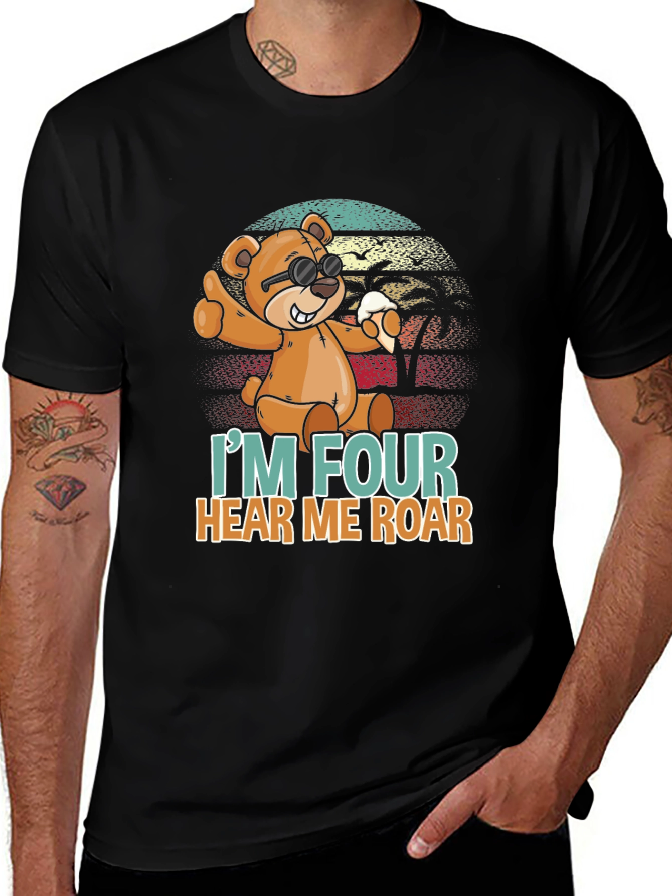Variant 30 of I'm Four Hear Me Roar Birthday T-Shirt