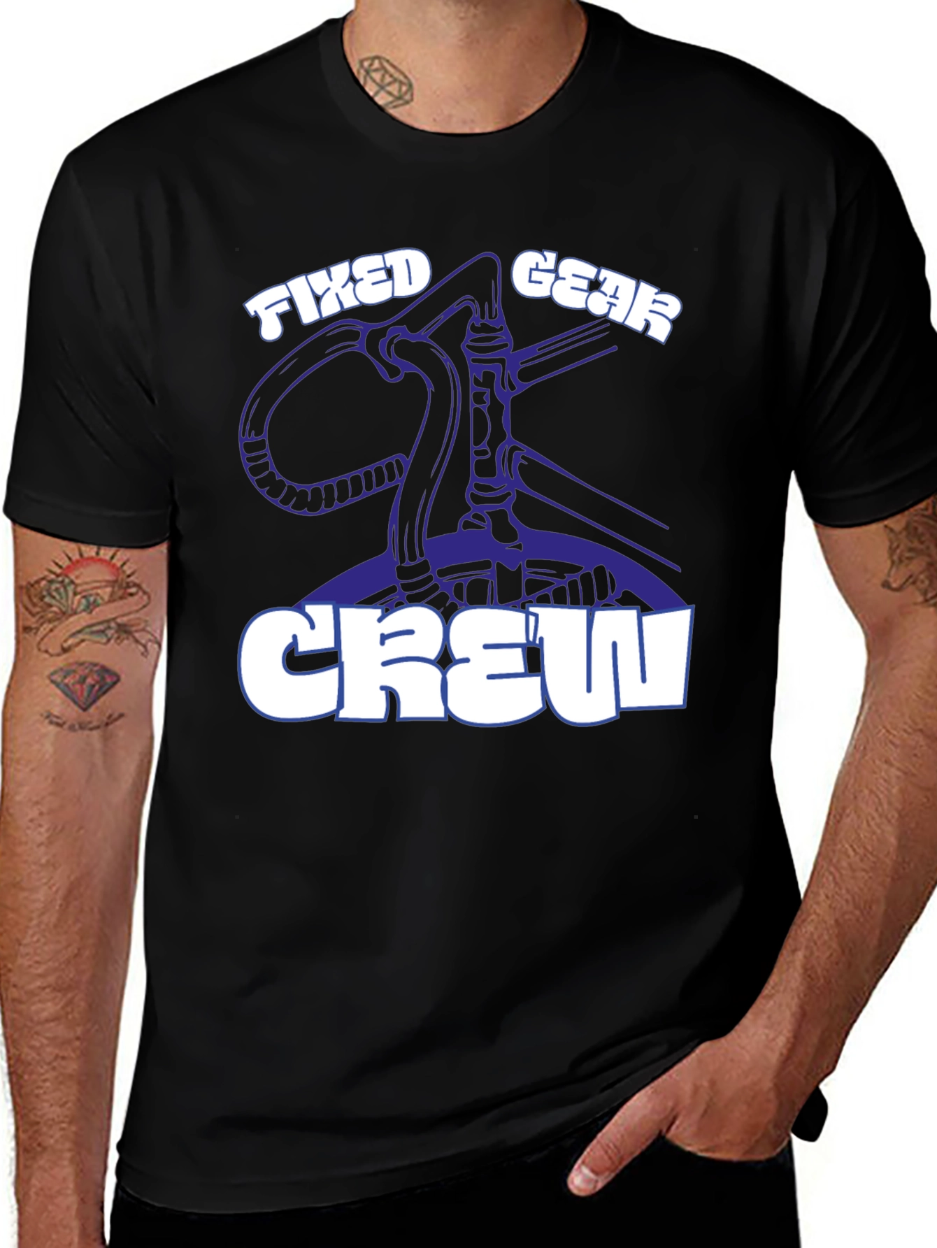 Variant 6 of Fixed Gear Crew Graphic T-Shirt