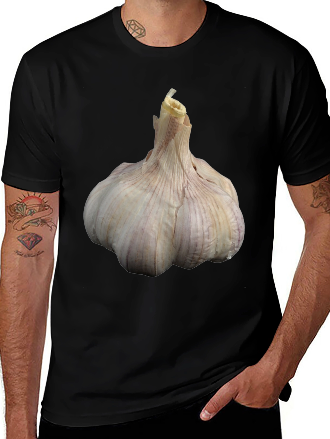 Variant 30 of Garlic Graphic Tee - Novelty Food Shirt