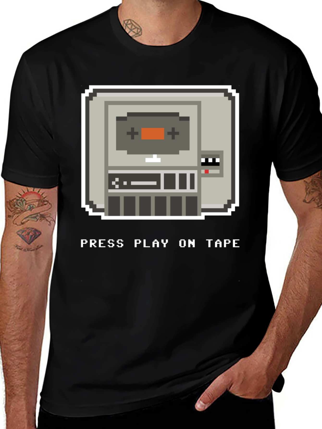 Variant 22 of Retro Pixel Cassette Player T-Shirt
